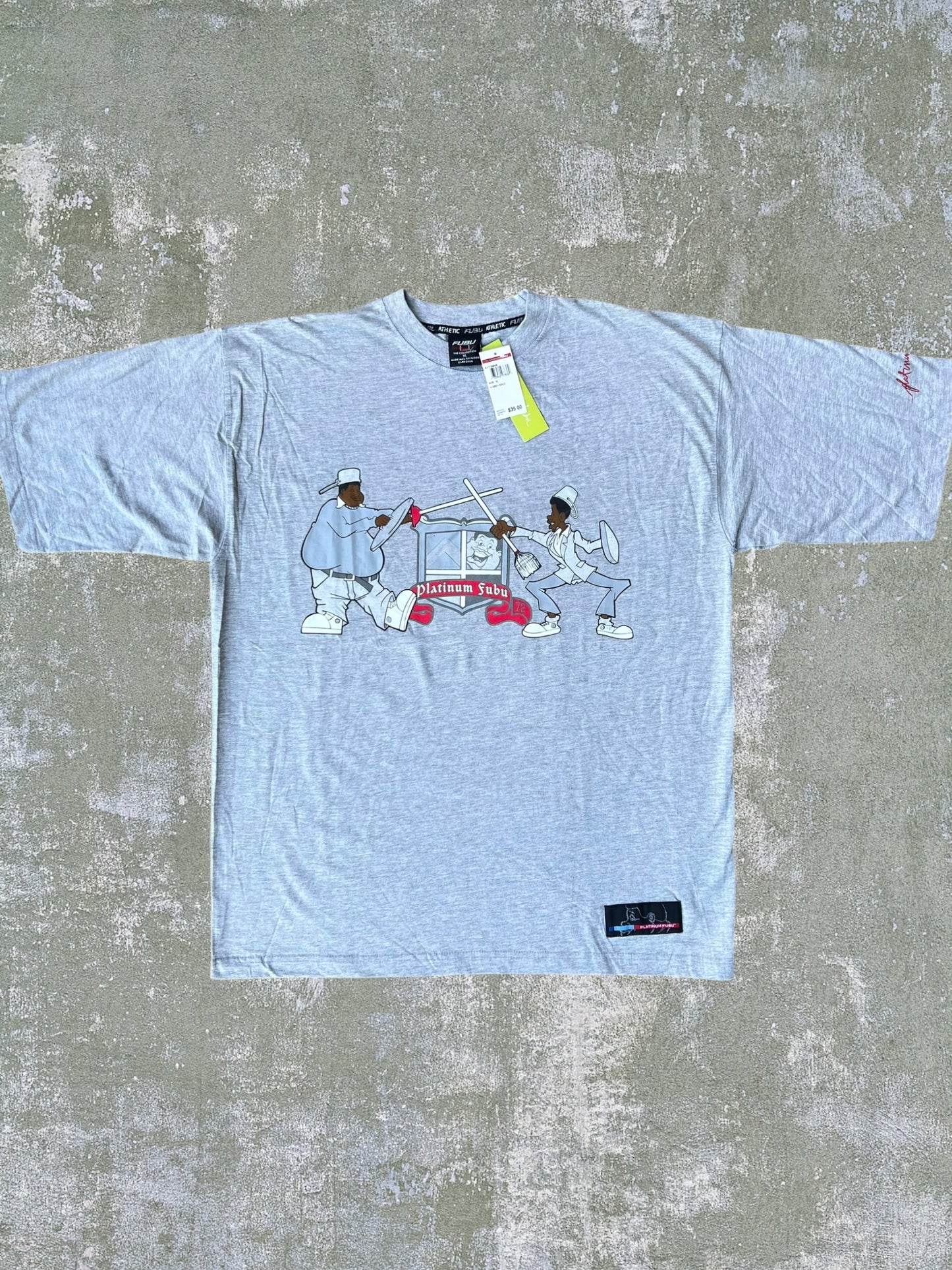 Early-2000s Platinum FUBU Fat Albert Tee (XL) (New With Tags)