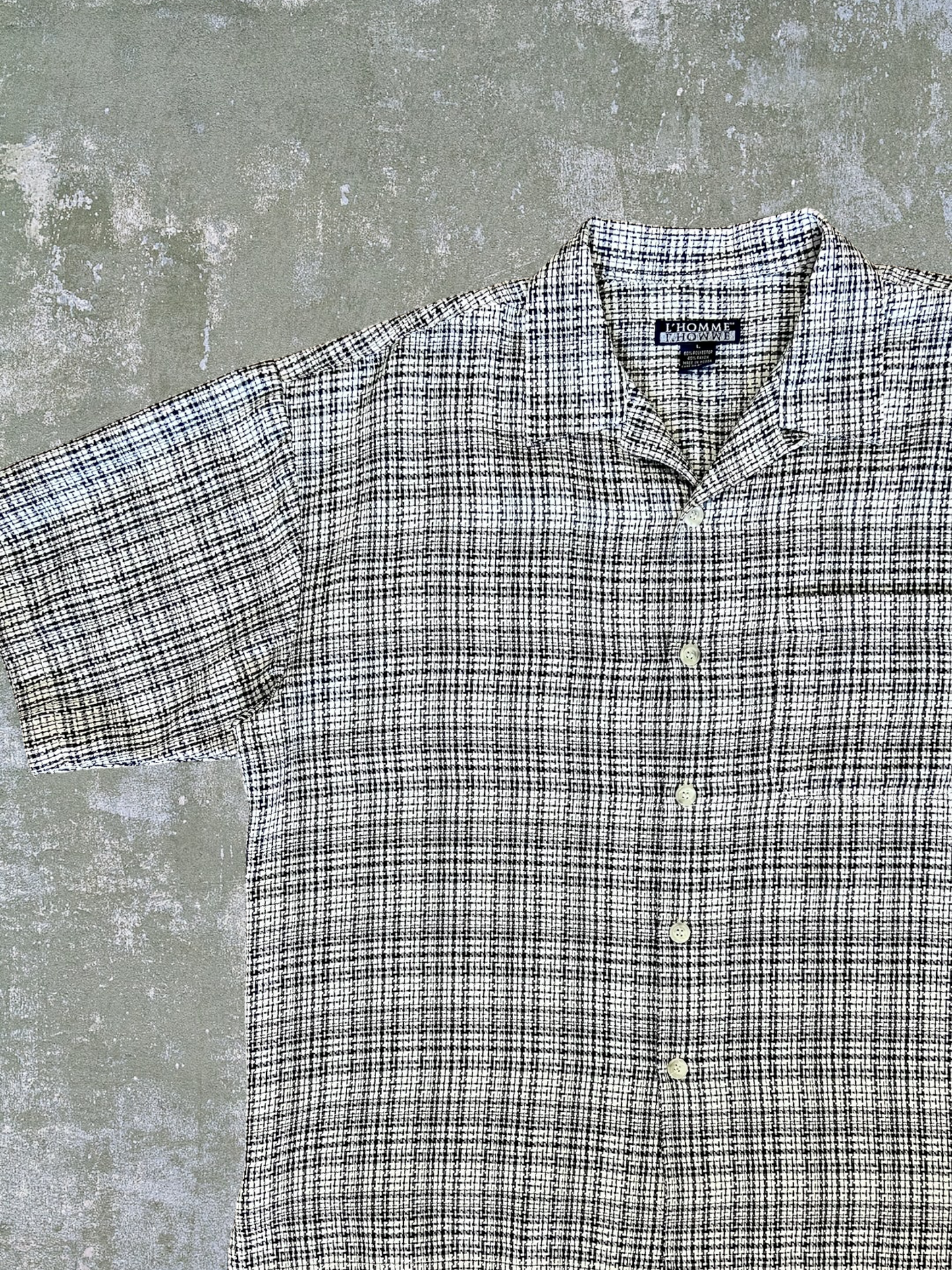 ‘90s Rayon Blend Loop Collar Shirt (XL)