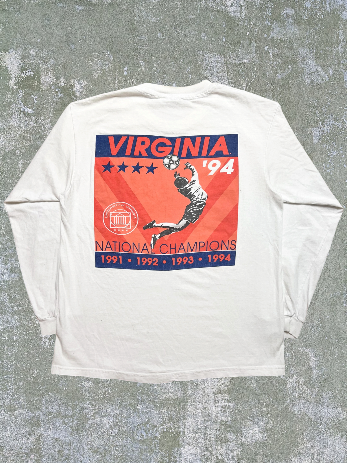1994 University Of Virginia Cavaliers Soccer National Champions Long Sleeve Tee (M)
