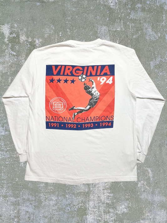 1994 University Of Virginia Cavaliers Soccer National Champions Long Sleeve Tee (M)