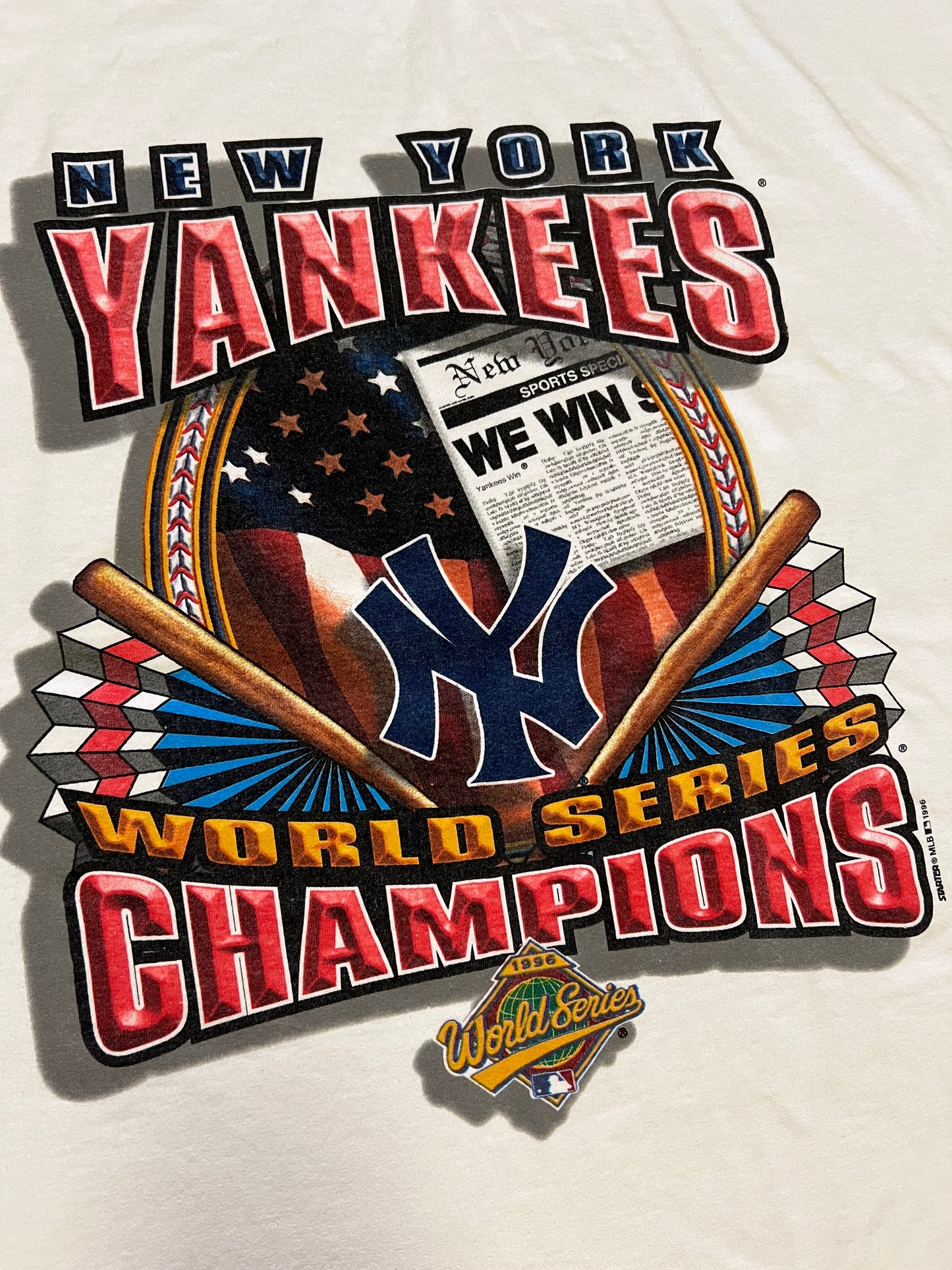 1996 Starter New York Yankees World Series Champions Tee (XL)