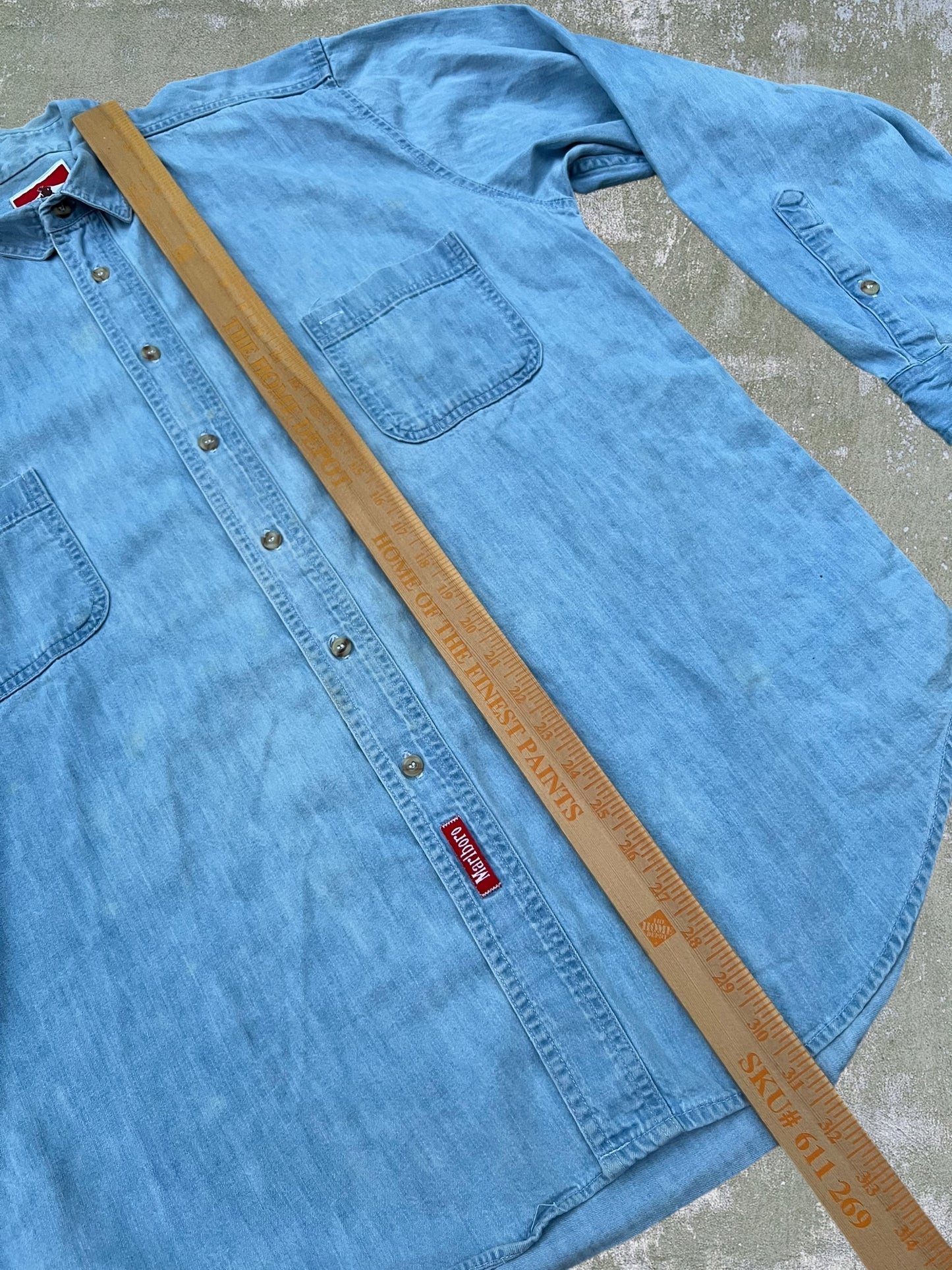 ‘90s Marlboro Denim Shirt (XL)