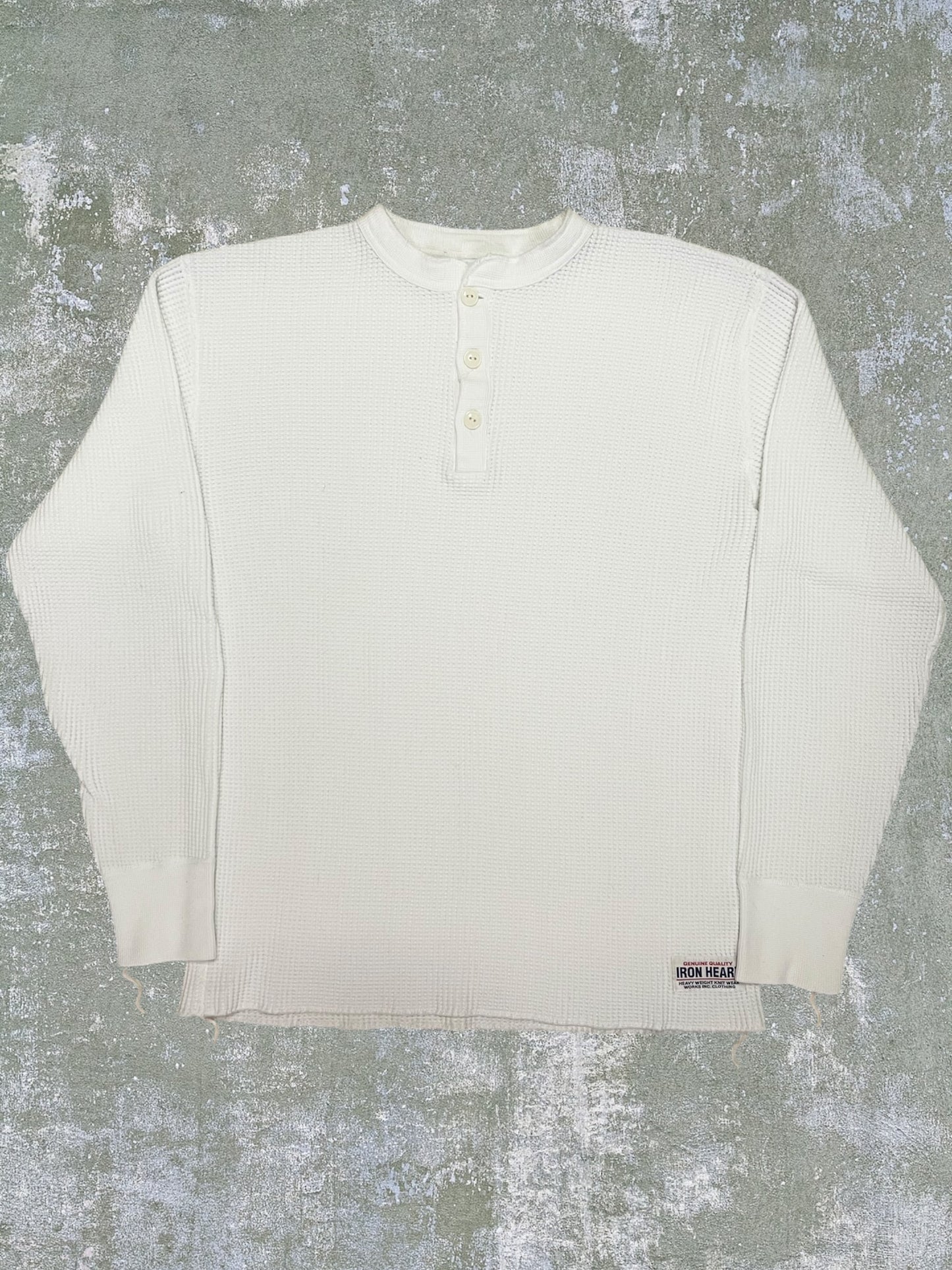 Iron Heart Thermal Long Sleeve Henley Shirt (L)
