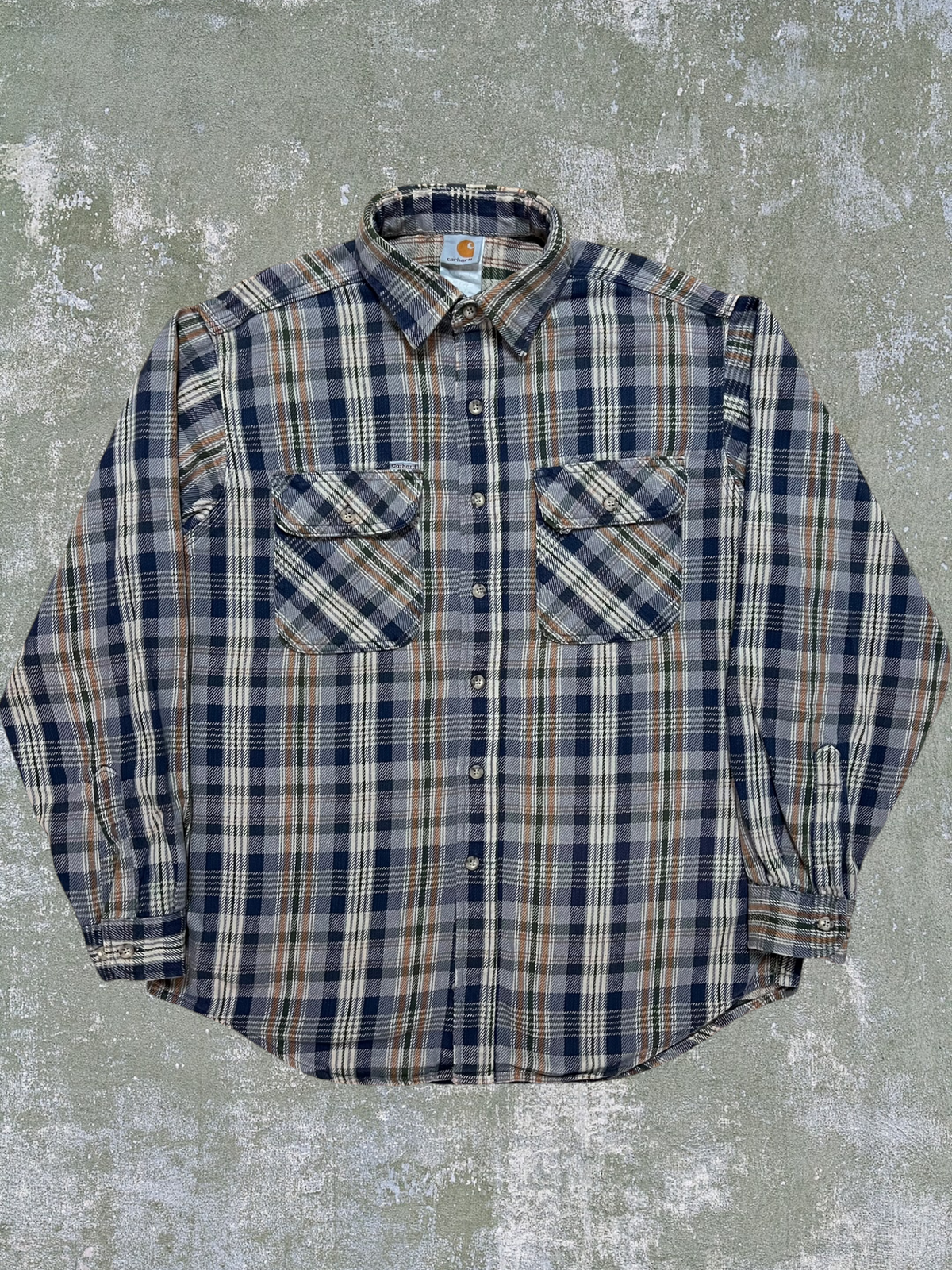 ‘90s Carhartt Cotton Flannel Shirt (L)
