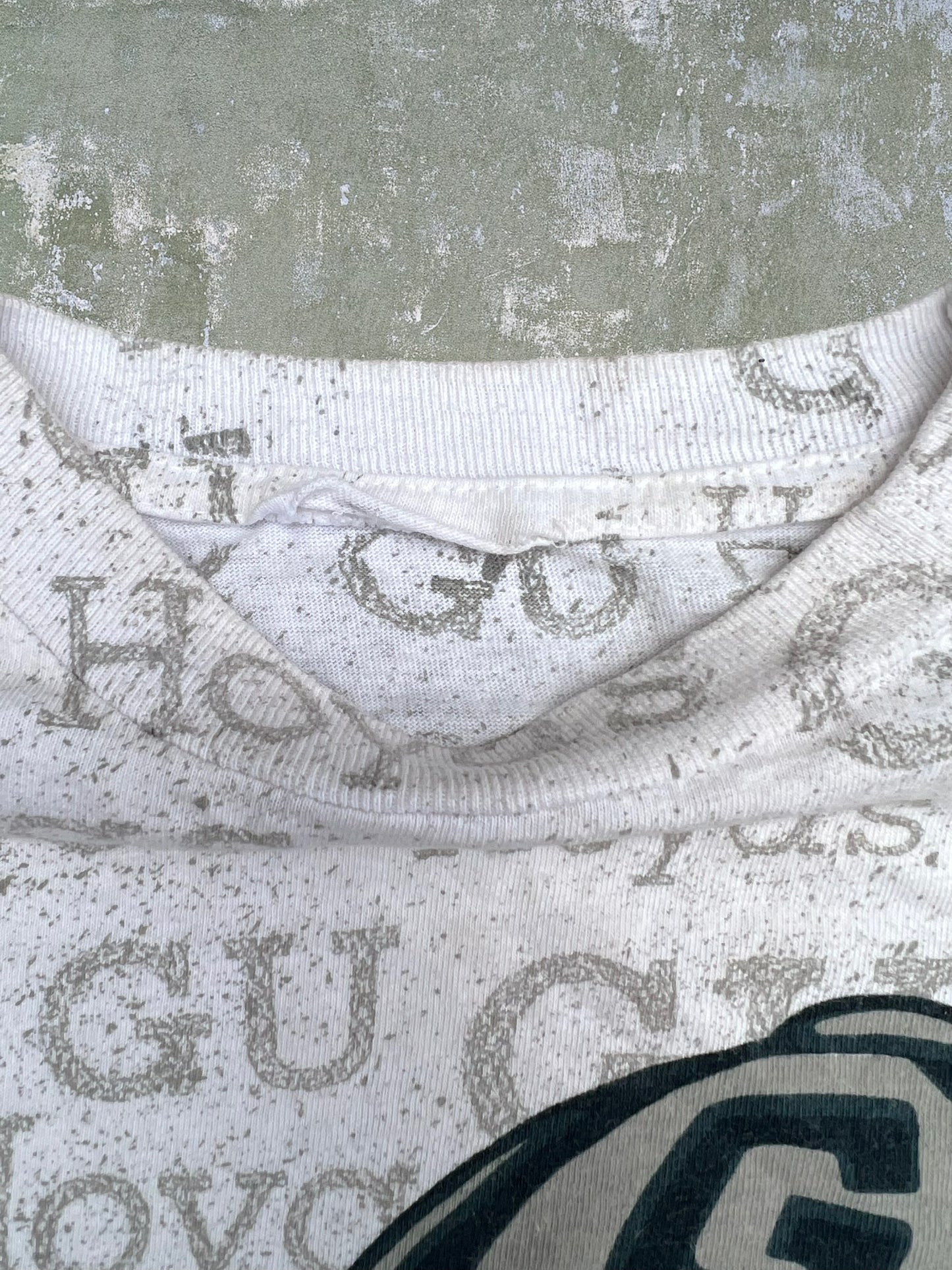 Early-90s Georgetown Hoyas All Over Print Tee (M)