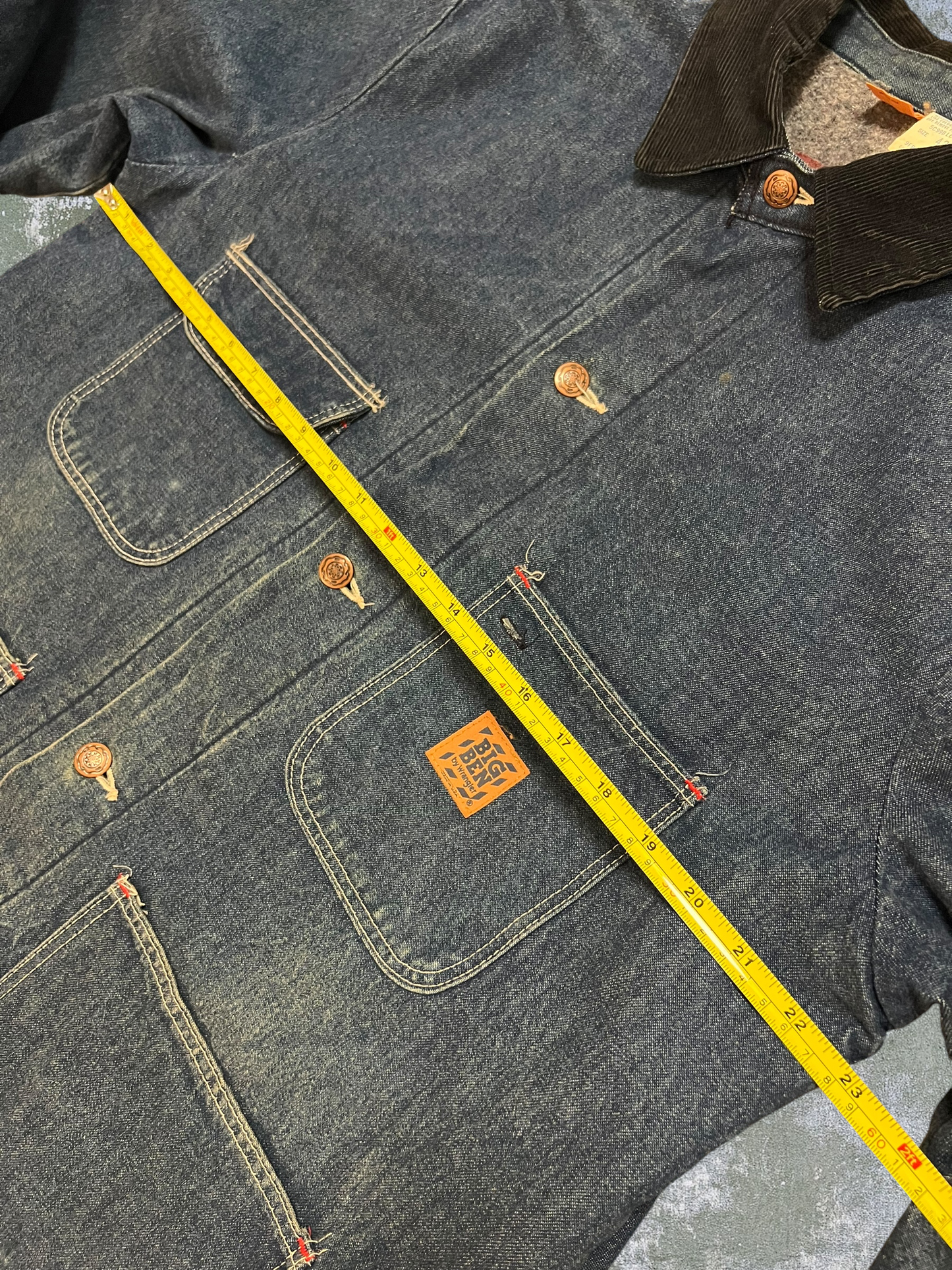 ‘80s Wrangler Big Ben Flannel Lined Denim Chore Jacket (L)