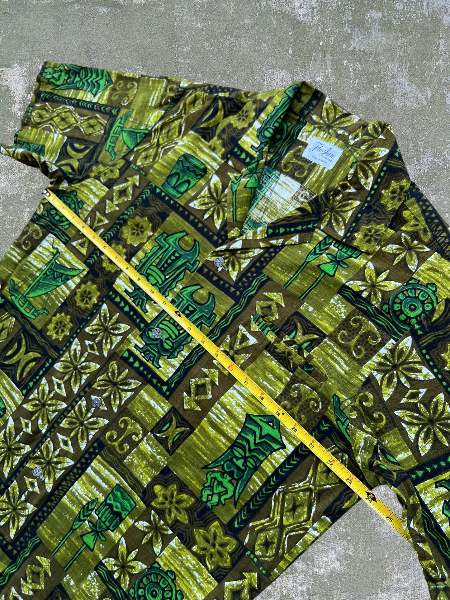 ‘60s Cotton Hawaiian Shirt (L)