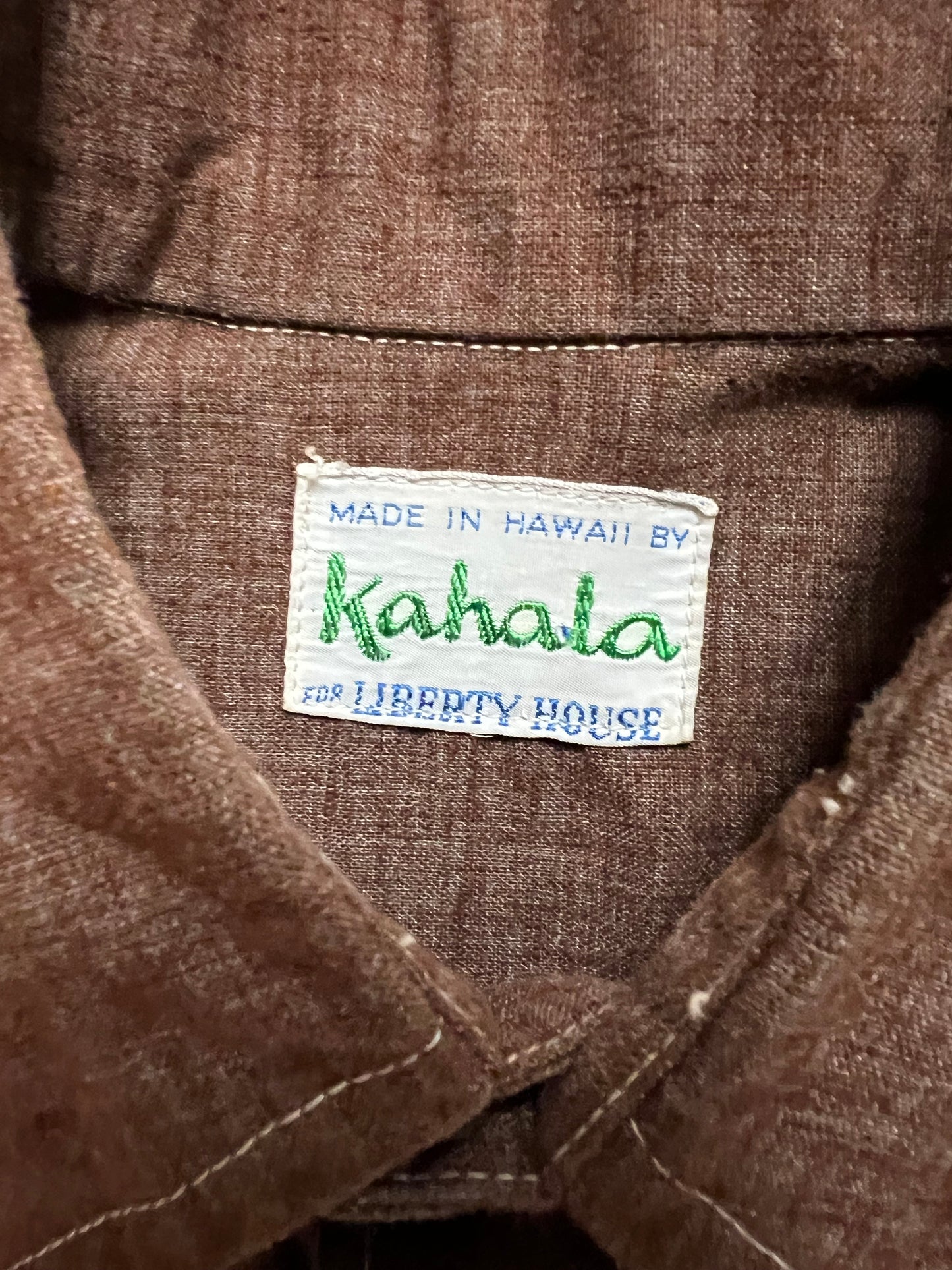 ‘50s Cotton Hawaiian Safari Shirt (M)