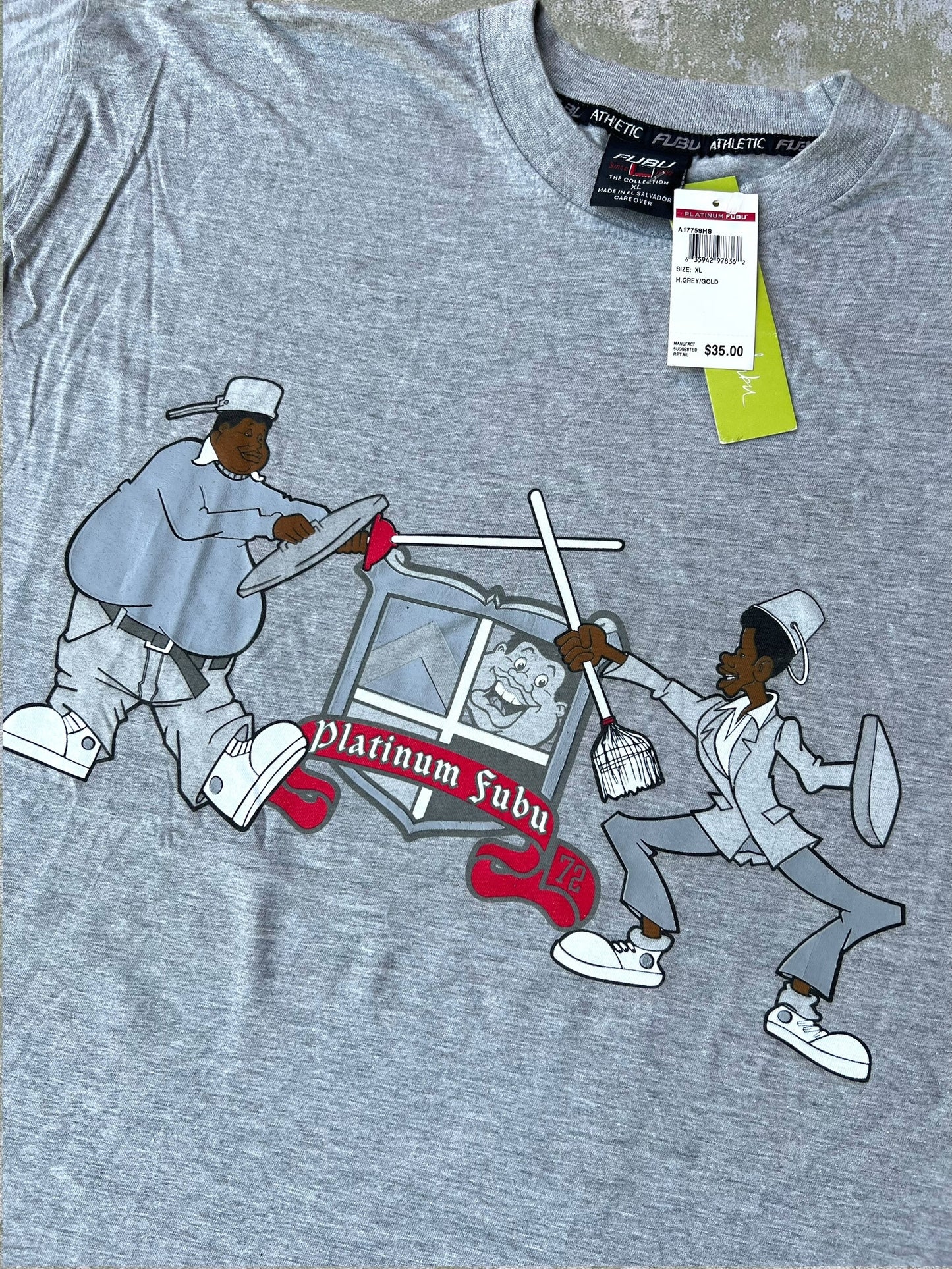 Early-2000s Platinum FUBU Fat Albert Tee (XL) (New With Tags)