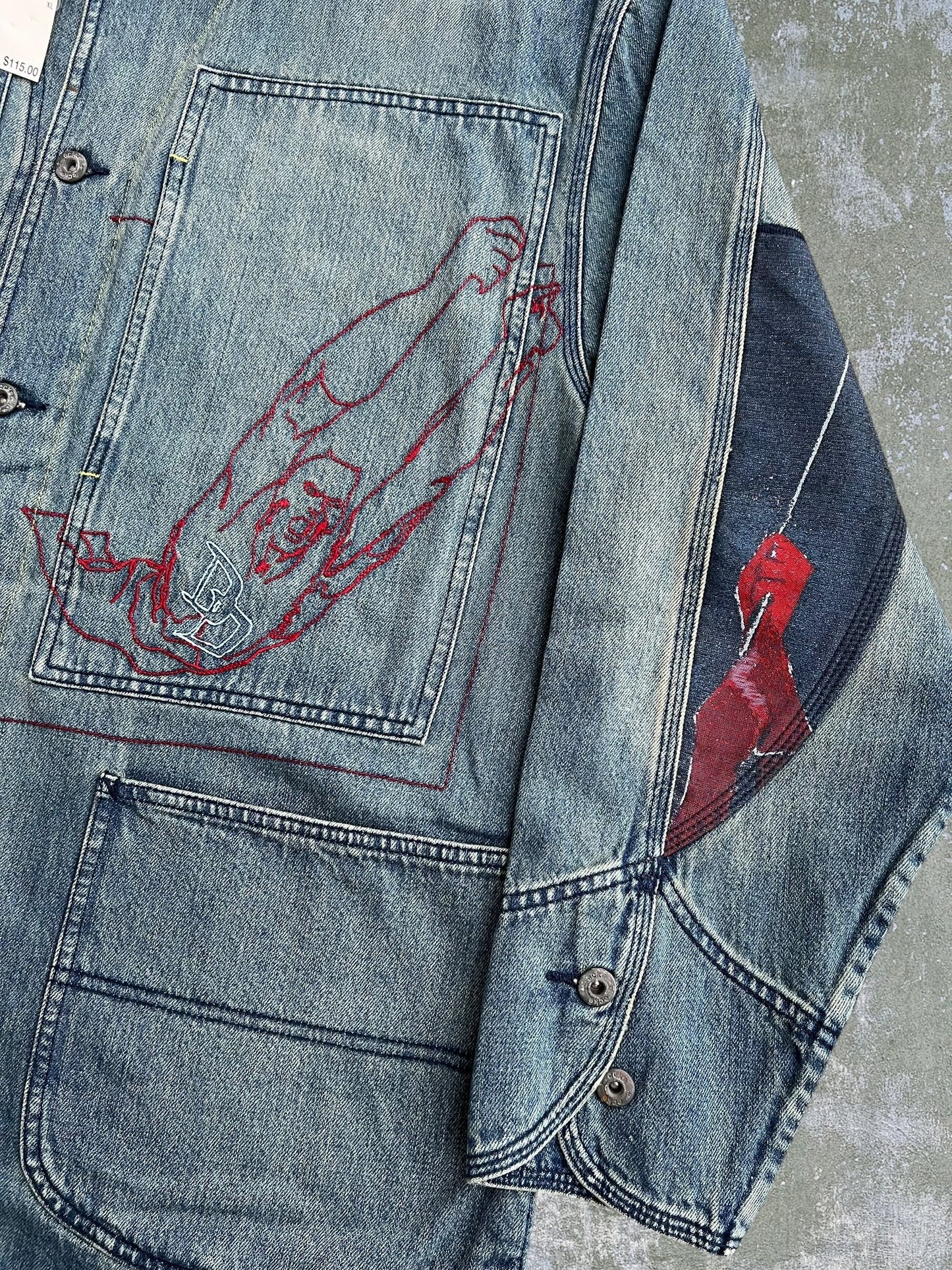 Early-2000s Ecko Marvel Daredevil Denim Chore Coat (XL) (New With Tags)