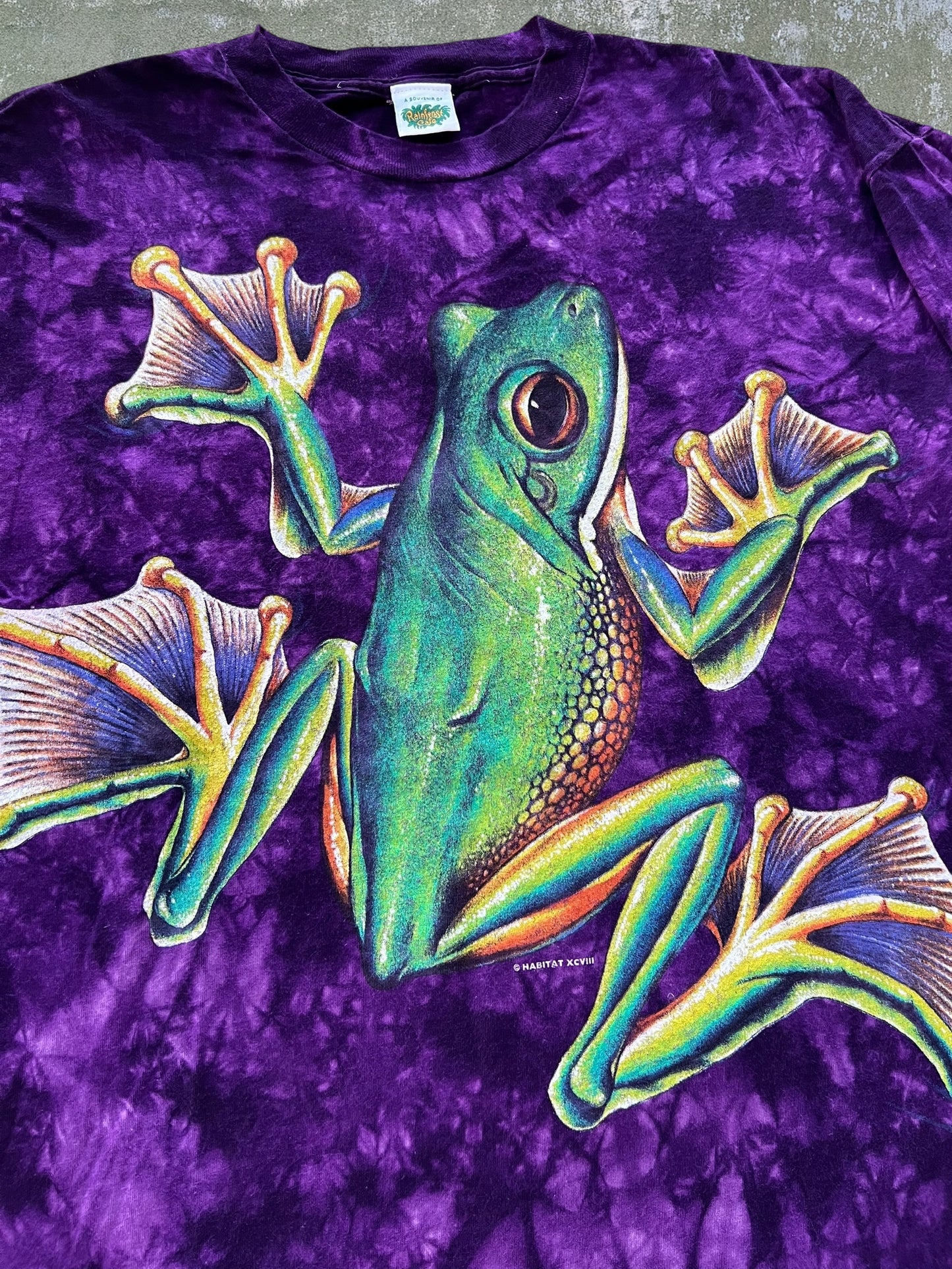 Early/Mid-90s Rainforest Cafe Frog Tee (XL)