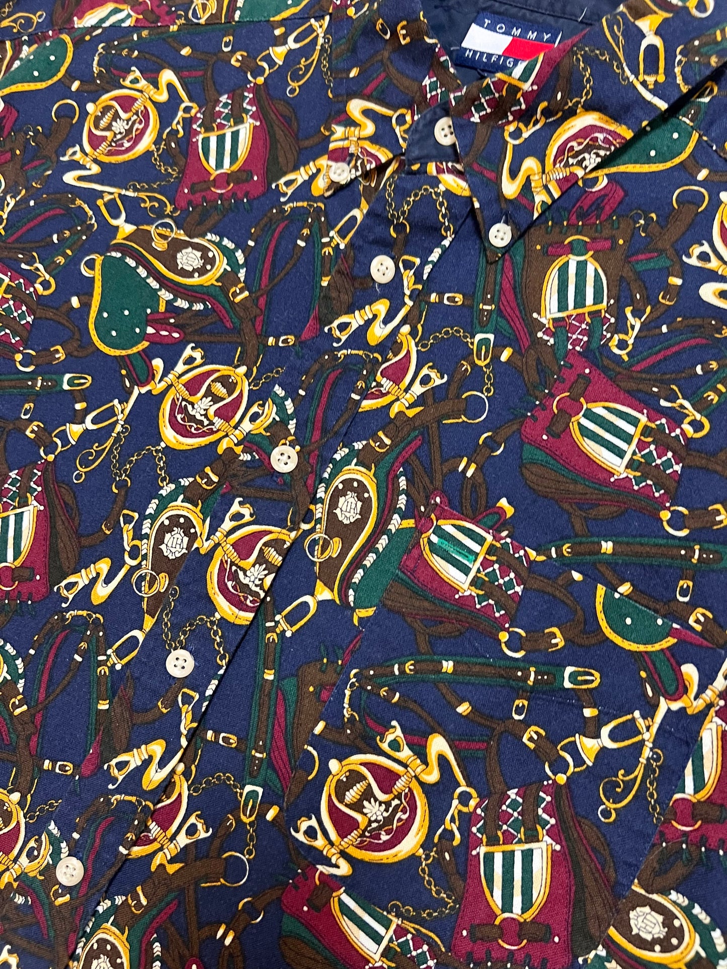 ‘90s/Early-2000s Tommy Hilfiger Patterned Shirt (L)