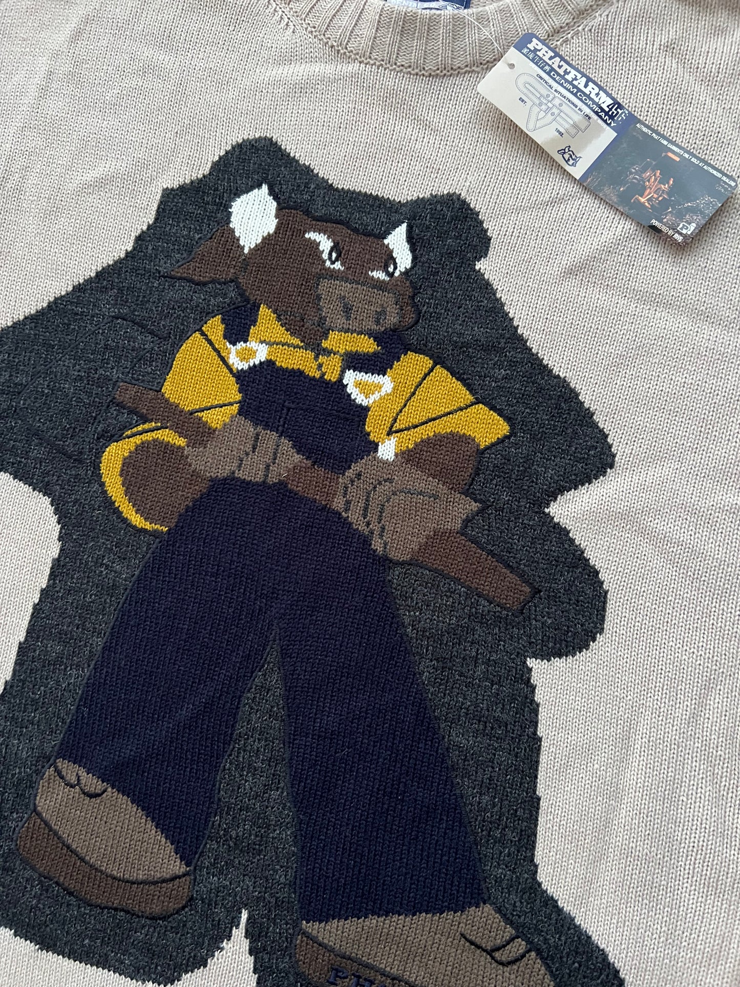 Early-2000s Phat Farm Bull Sweater (XXL) (New With Tags)