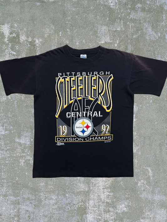 1992 Salem Pittsburgh Steelers Division Champions Tee (L)