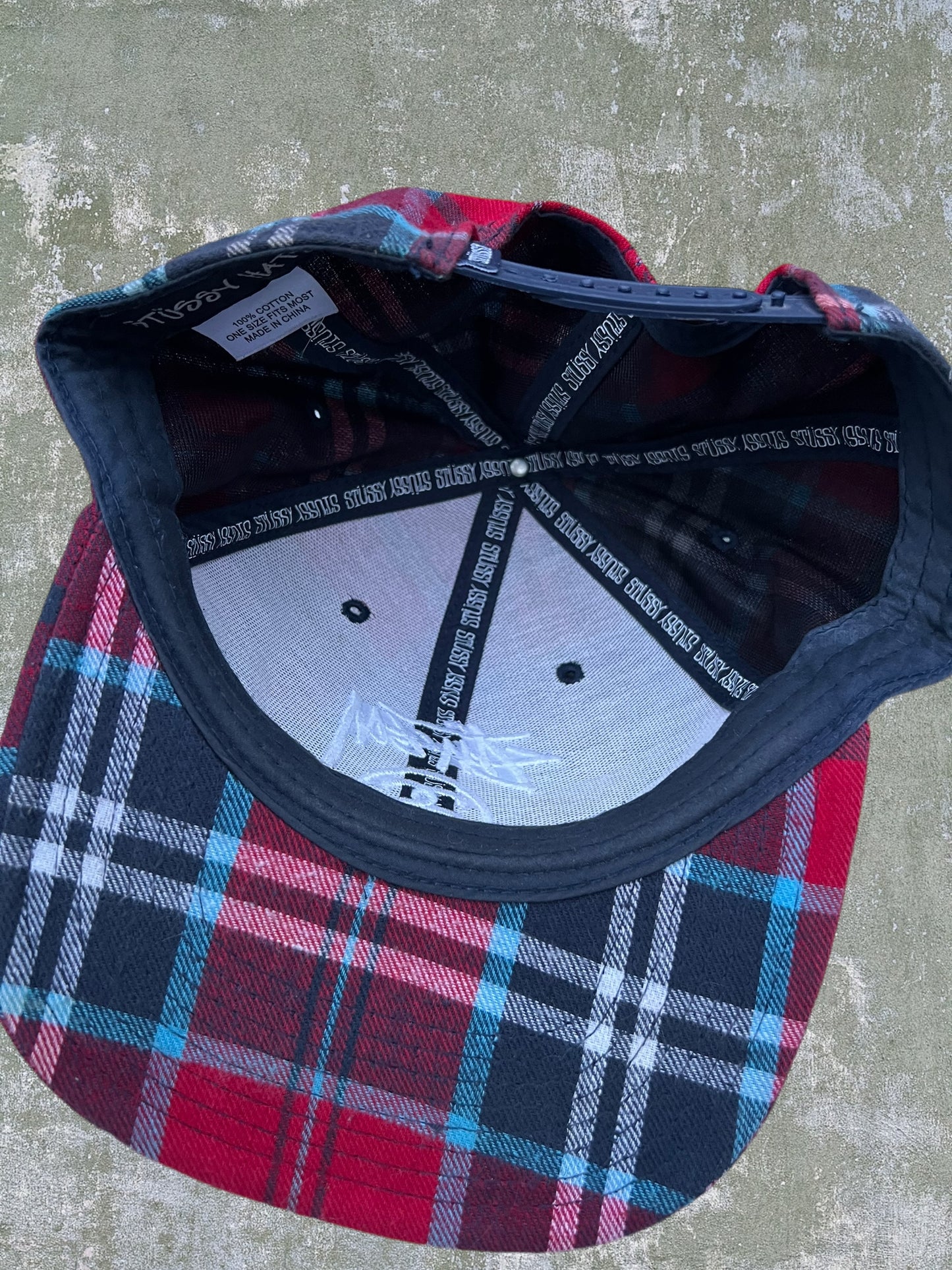 2000s/2010s Stüssy Plaid Snapback