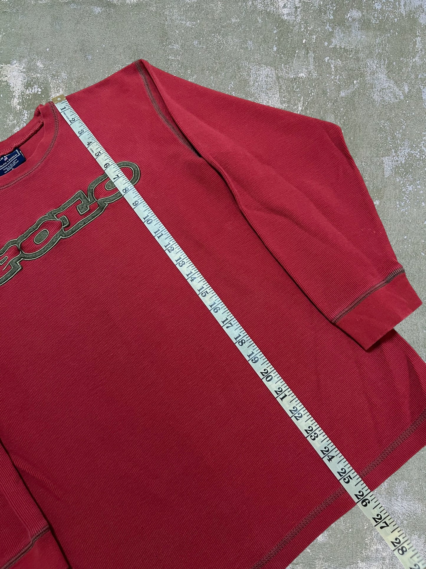 ‘90s/Early-2000s Polo Sport Ralph Lauren Ribbed Long Sleeve Tee (M)