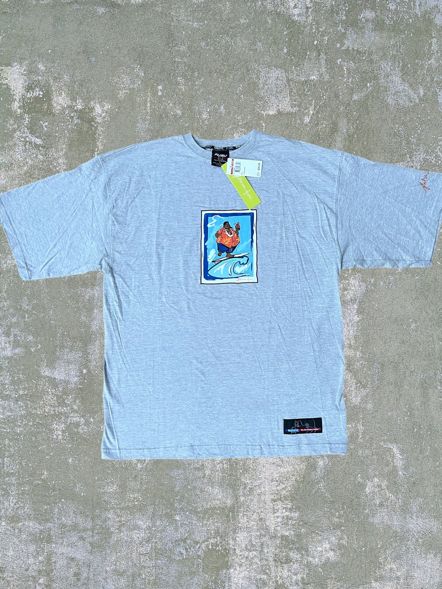 Early-2000s Platinum FUBU Surf Tee (L) (New With Tags)
