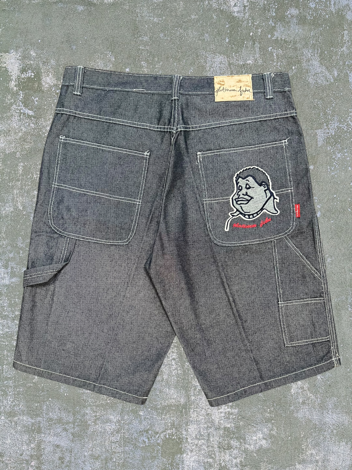 Early-2000s Platinum FUBU Jean Shorts (42)