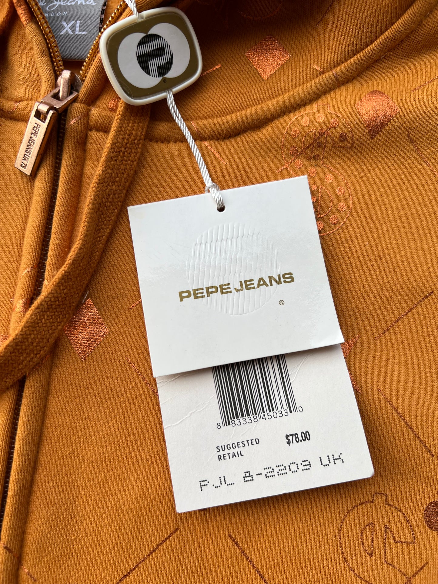 Early-2000s Pepe Jeans Zip Hoodie (XL) (New With Tags)