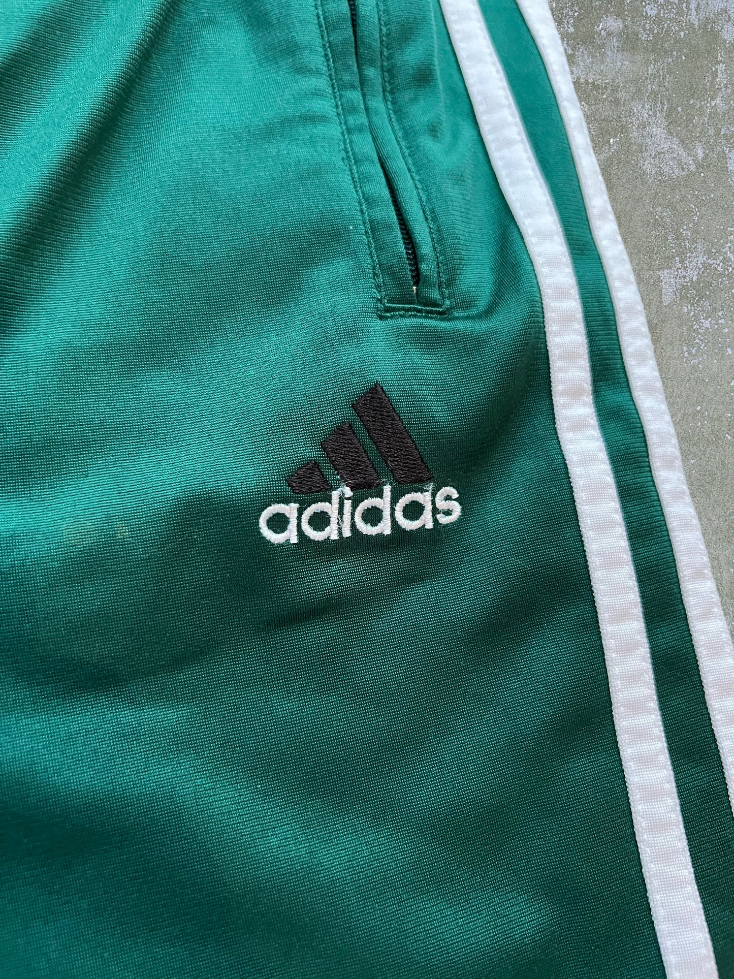 ‘90s Adidas Snap Button Warm Up Pants (M)