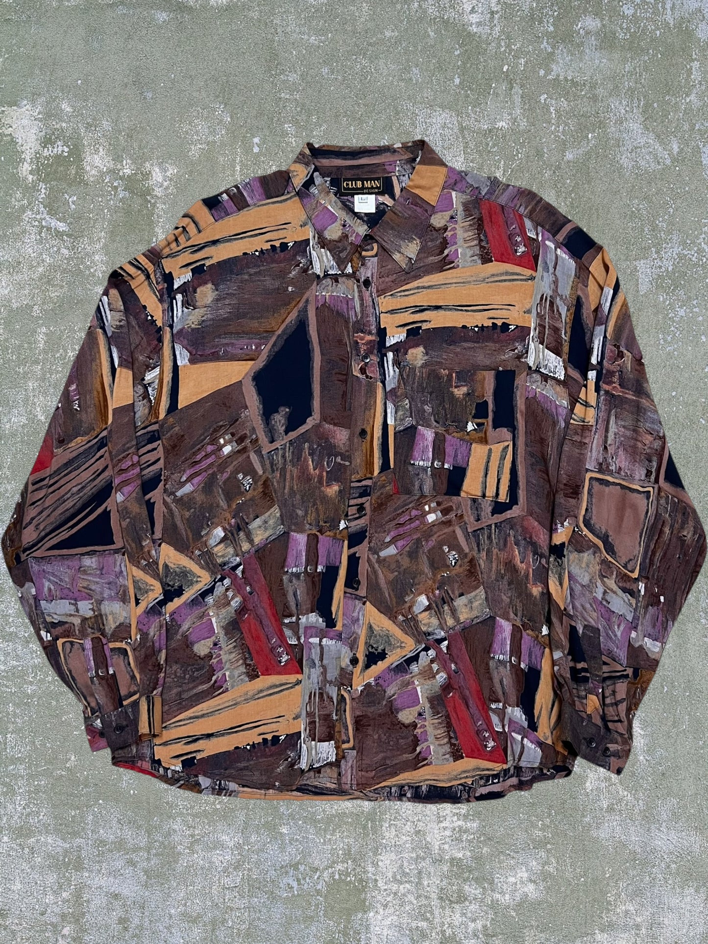 ‘80s/‘90s Patterned Rayon Shirt (L)