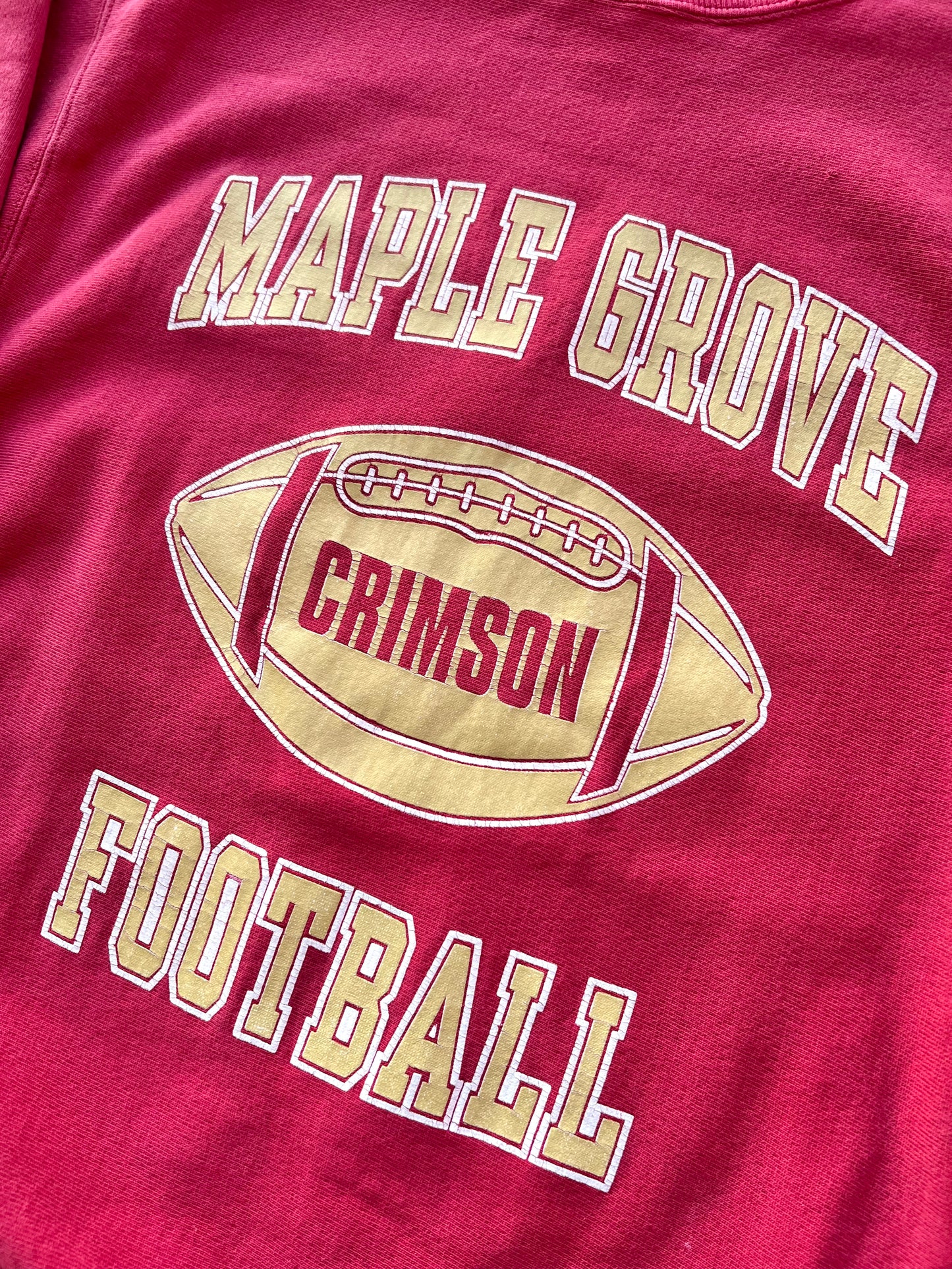 ‘90s Champion Maple Grove Football Reverse Weave Crewneck (L)