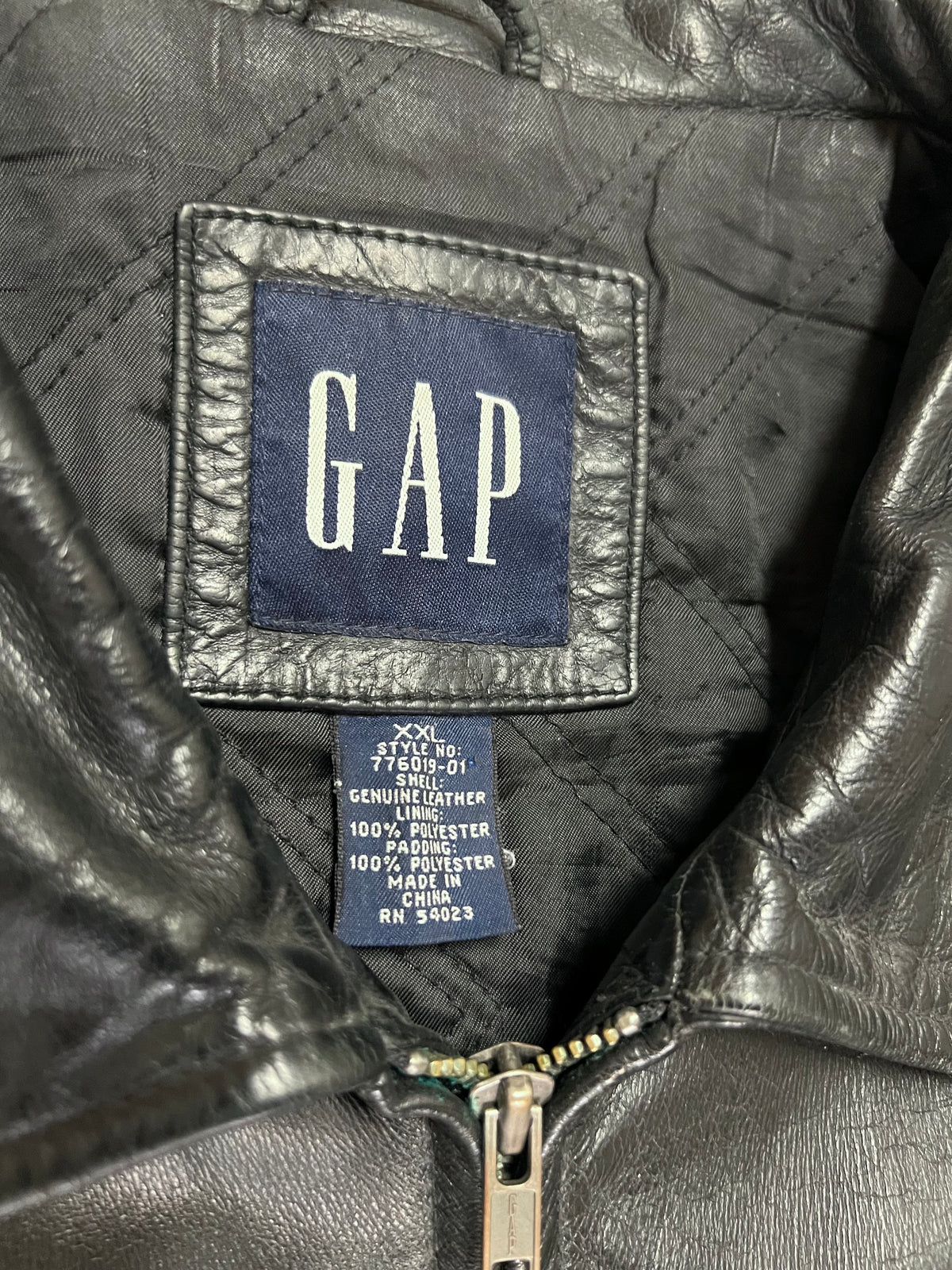 Early-2000s Gap Leather Jacket (XXL)