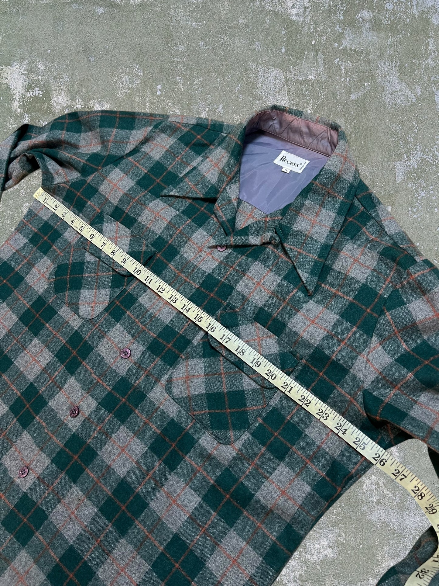 ‘70s Wool Flannel Board Shirt (XL)