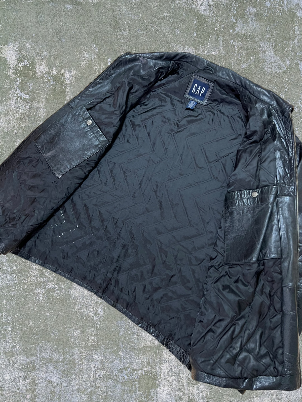Early-2000s Gap Leather Jacket (XXL)