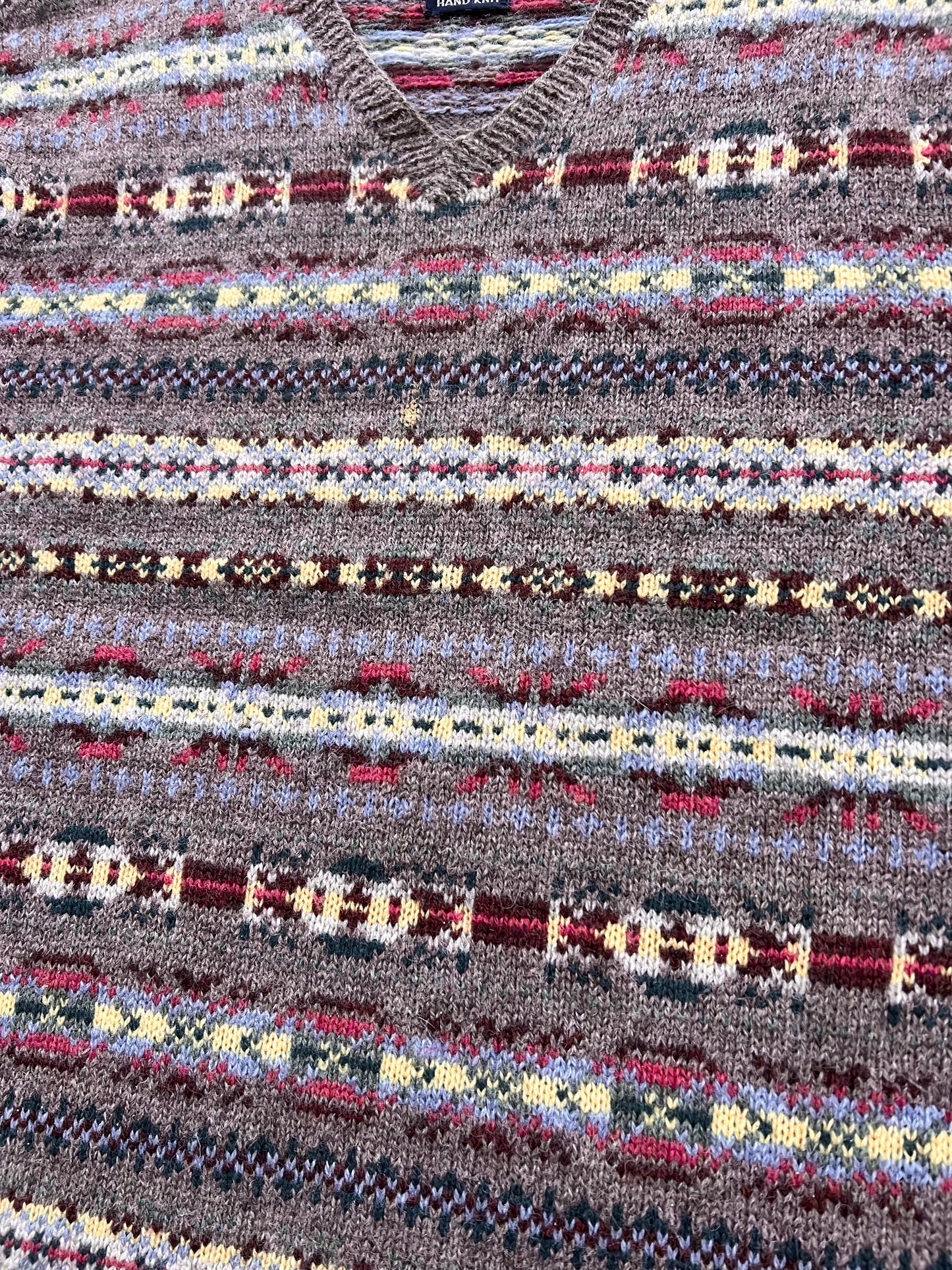 Polo Ralph Lauren Fair Isle Wool V Neck Sweater (M)