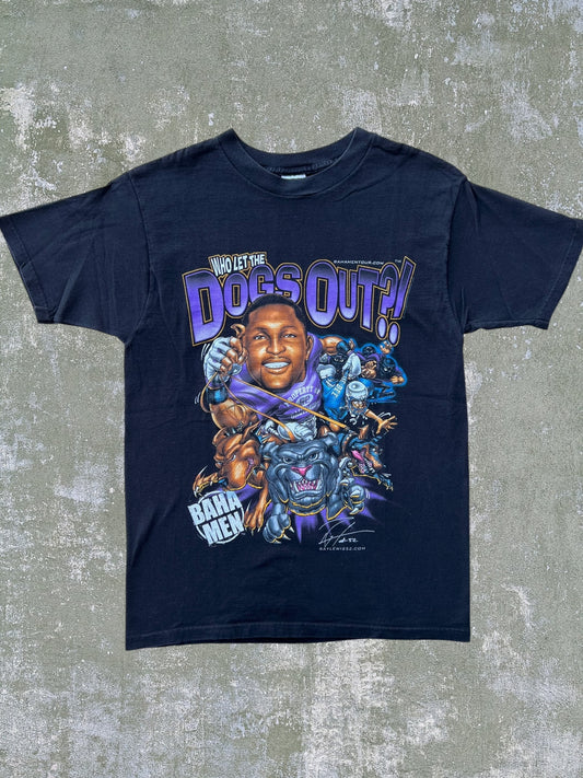 2000 Baltimore Ravens Ray Lewis “Who Let The Dogs Out” Tee (M)