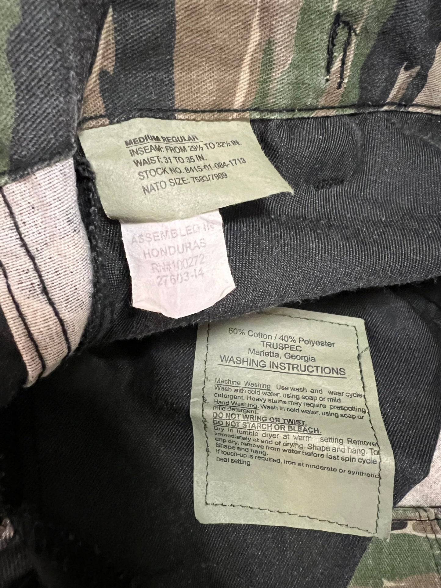2000s US Military Tiger Camo Combat Pants (M)