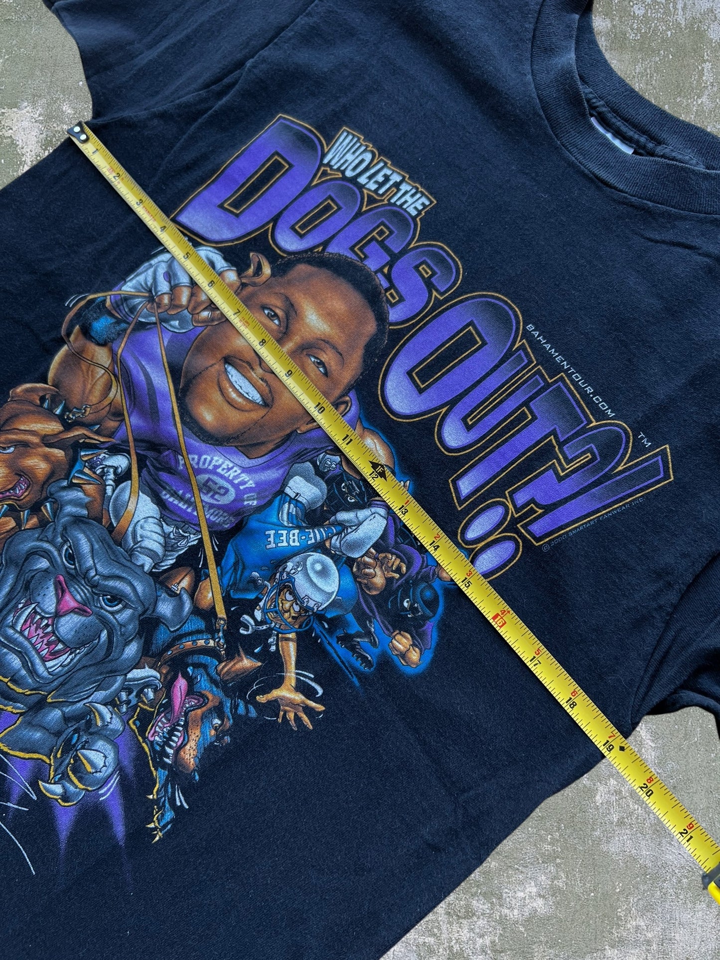 2000 Baltimore Ravens Ray Lewis “Who Let The Dogs Out” Tee (M)