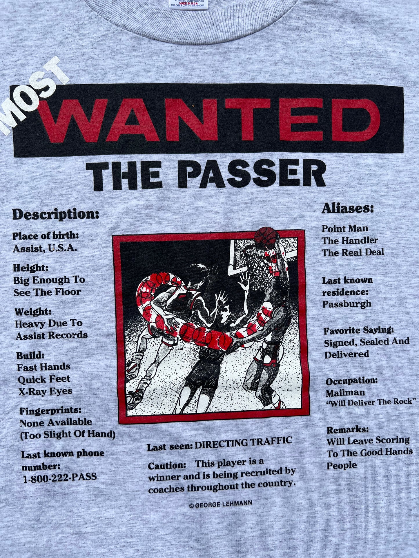 ‘90s “The Passer” Basketball Tee (XL)