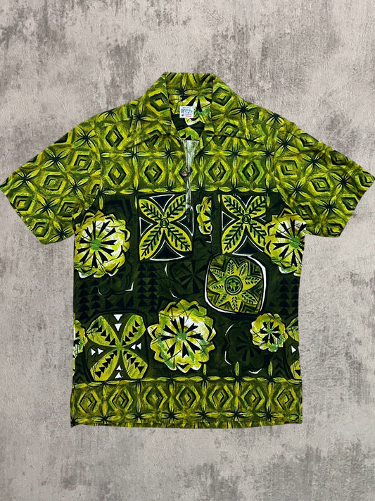 ‘50s Cotton Hawaiian Popover Shirt (M)