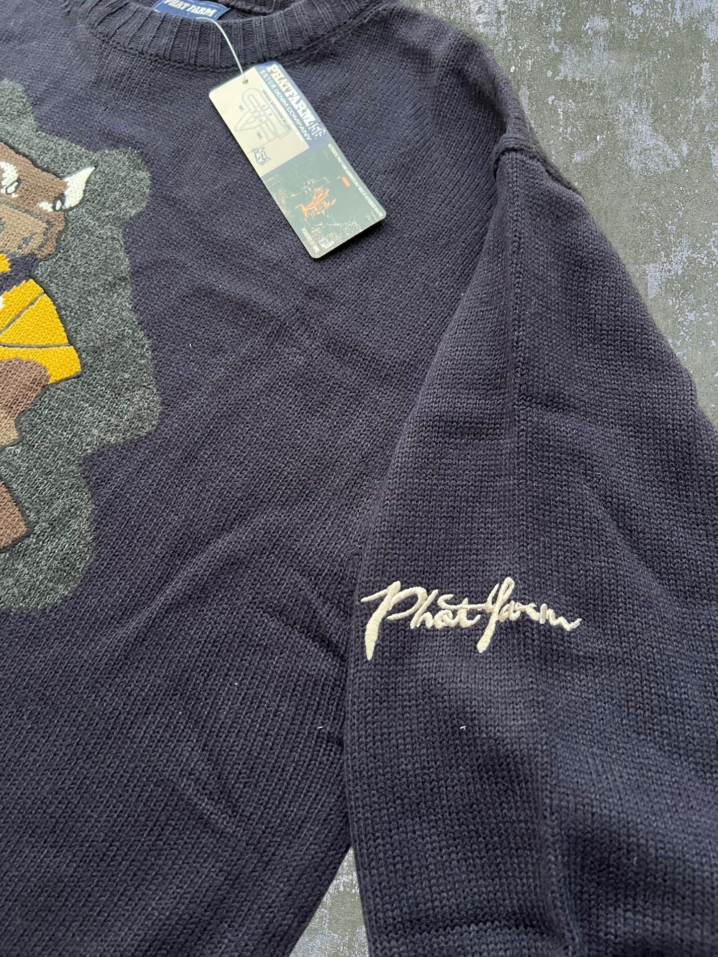 Early-2000s Phat Farm Bull Sweater (XXL) (New With Tags)