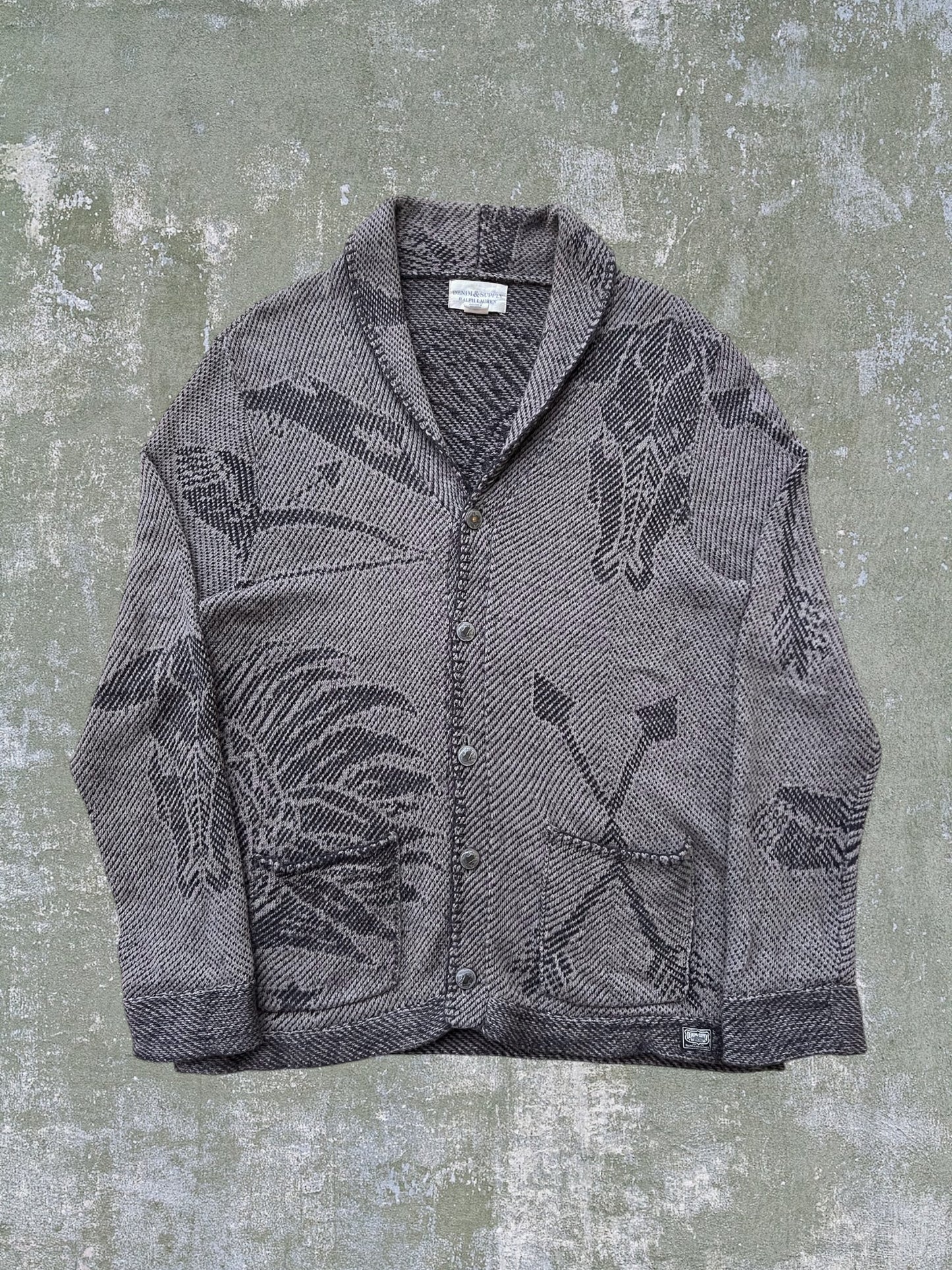 Early-2010s Denim And Supply Ralph Lauren Native American Cardigan (XL)