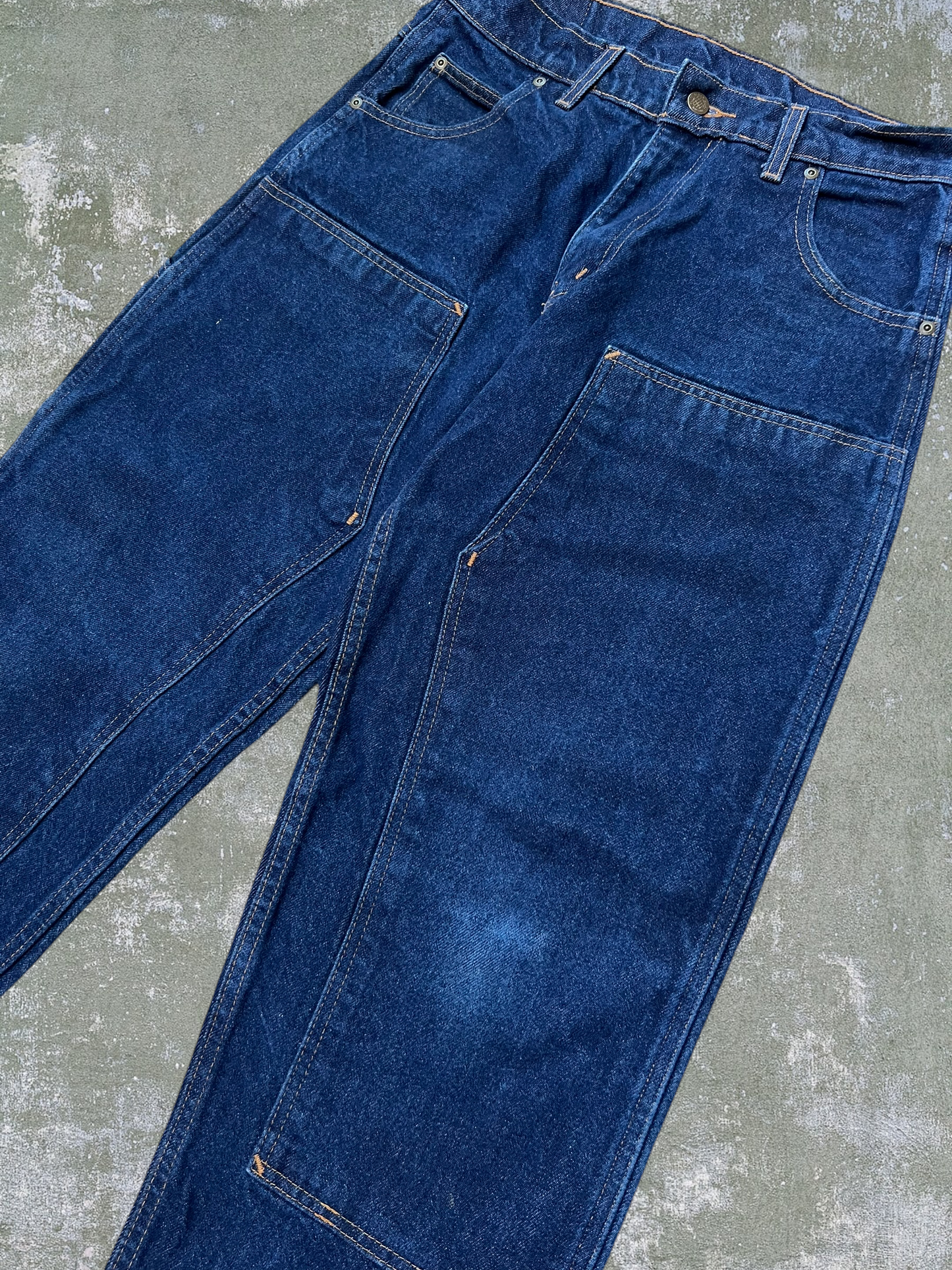 ‘90s/Early-2000s Prison Blues Double Knee Carpenter Jeans (32x32)