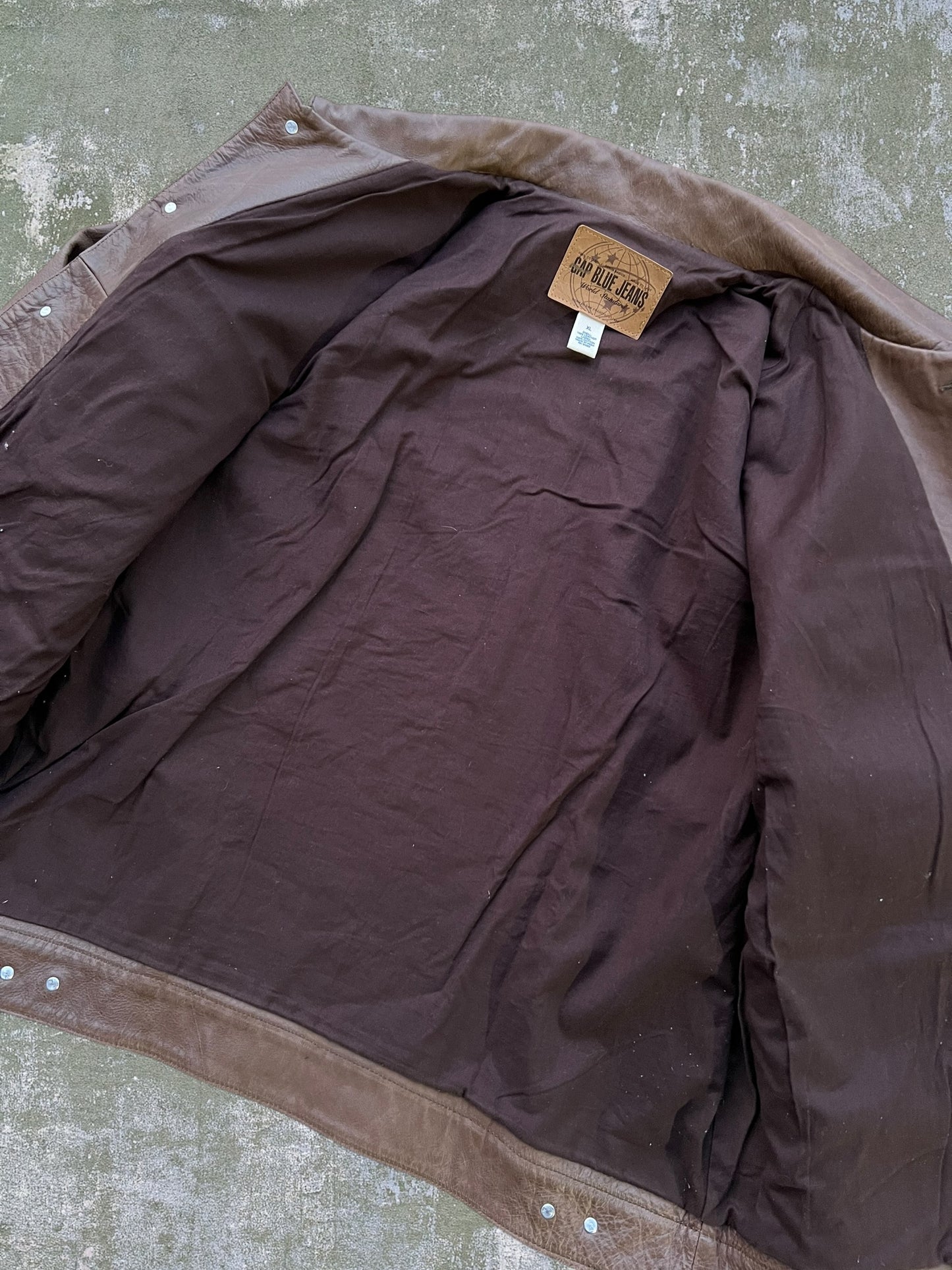 2000 Gap Leather Trucker Jacket (XL)
