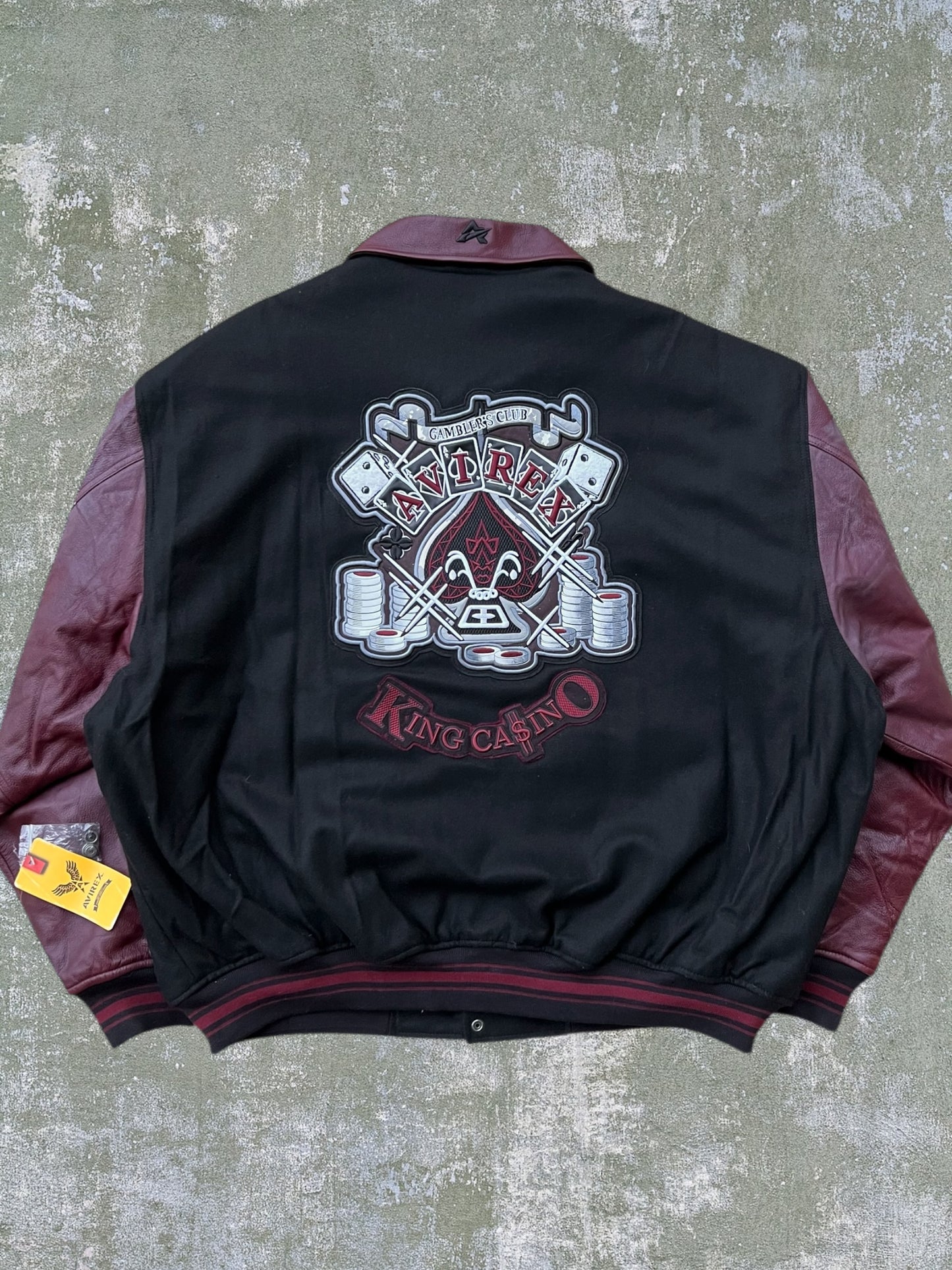 Early-2000s Avirex King Casino Leather Jacket (5XL) (New With Tags)