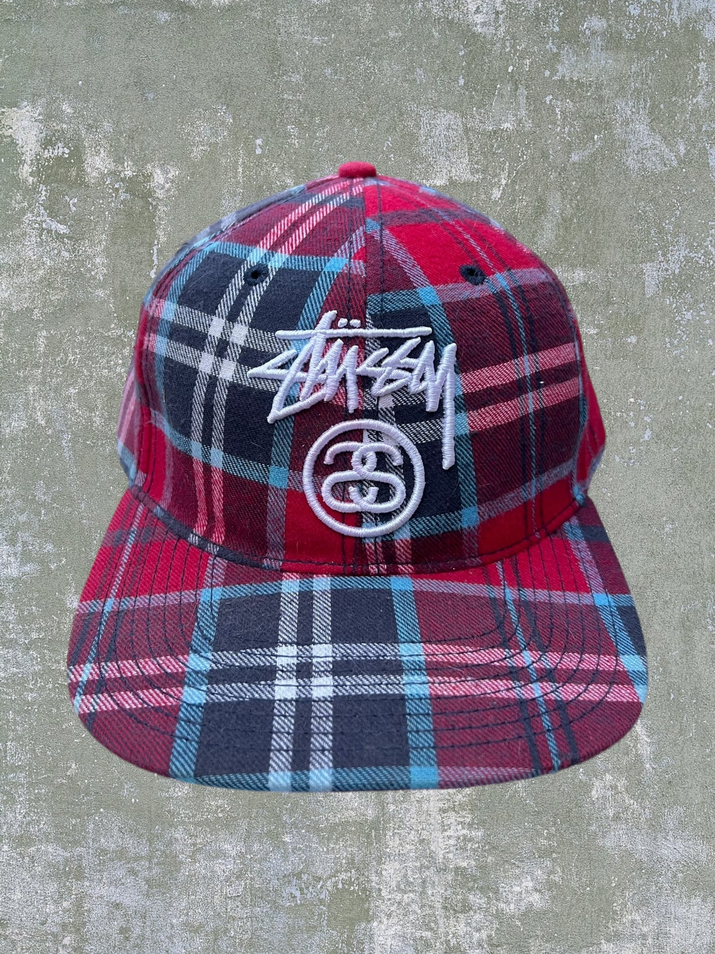 2000s/2010s Stüssy Plaid Snapback