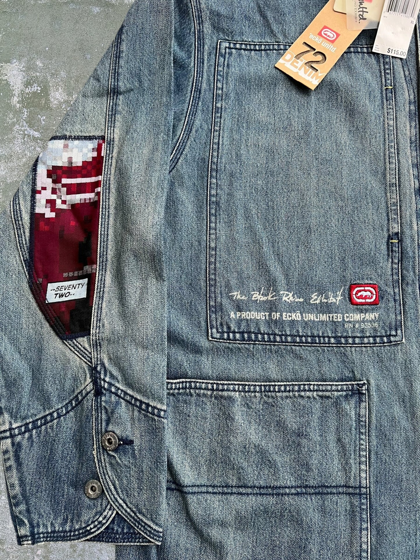 Early-2000s Ecko Marvel Daredevil Denim Chore Coat (XL) (New With Tags)