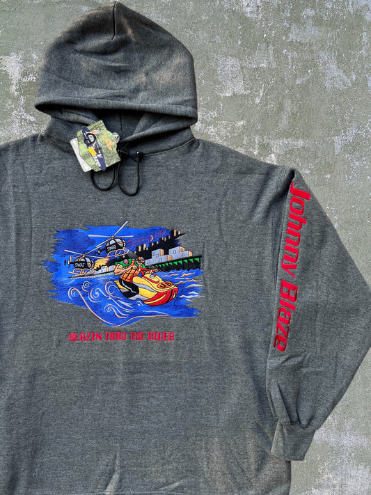 Late-90s/Early-2000s Johnny Blaze “Blazin Thru The River” Hoodie (XXL) (New With Tags)