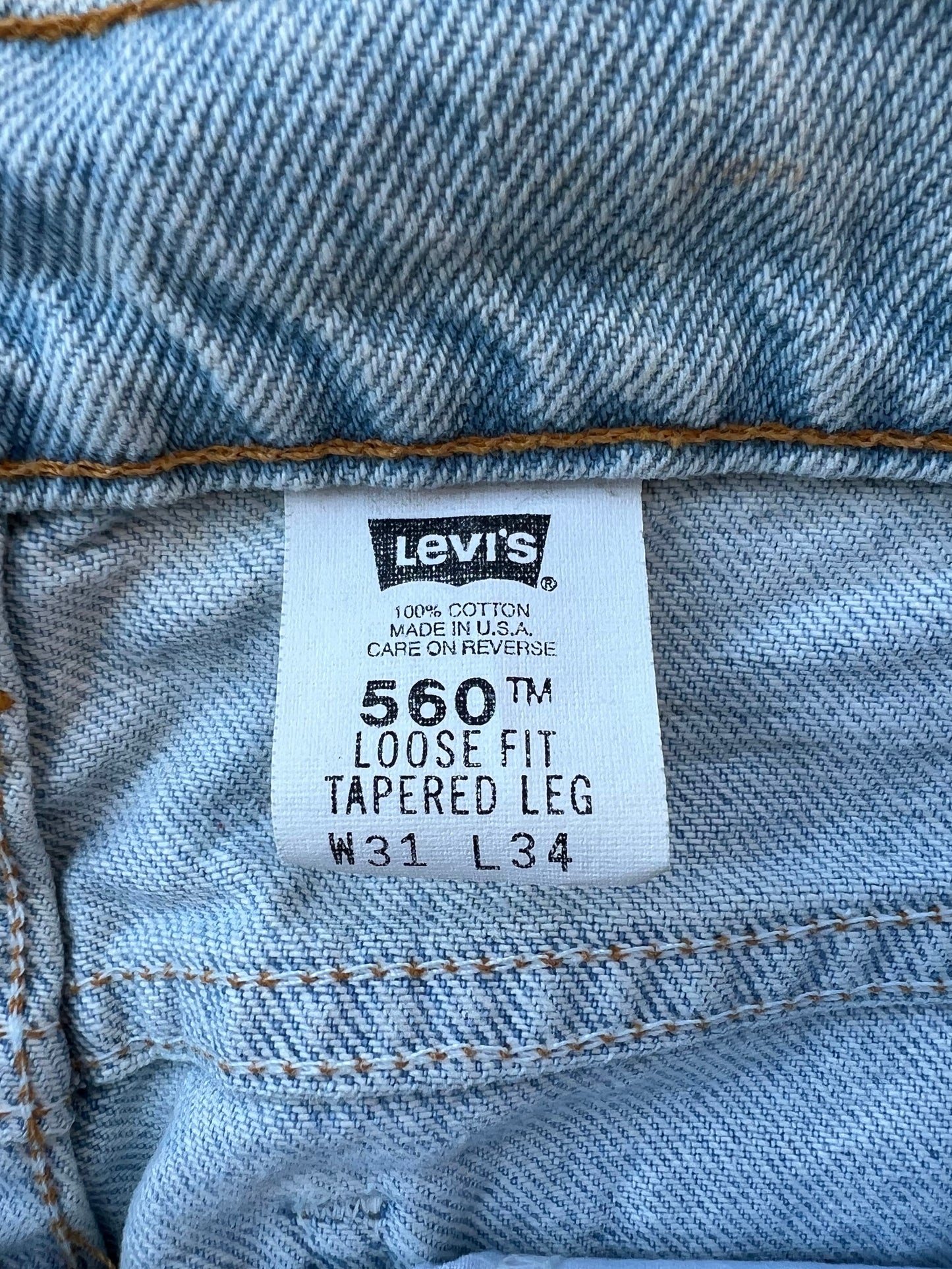 Mid-90s Levi’s 560 Jeans (31x34) (New With Tags)