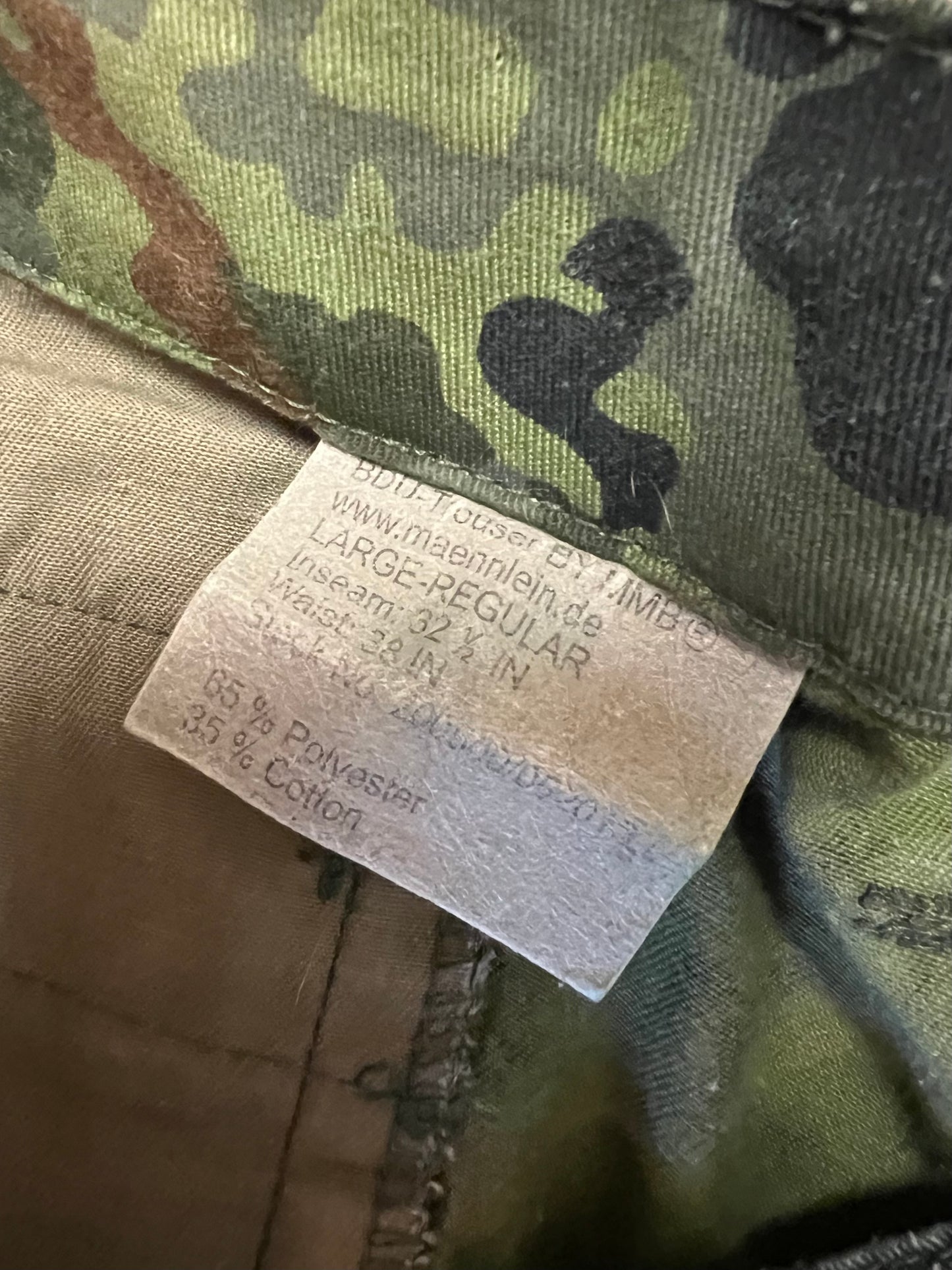 2000s German Army Flecktarn Camo Combat Pants (L)