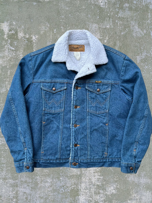 Vintage Wrangler Sherpa Lined Denim Jacket (M)