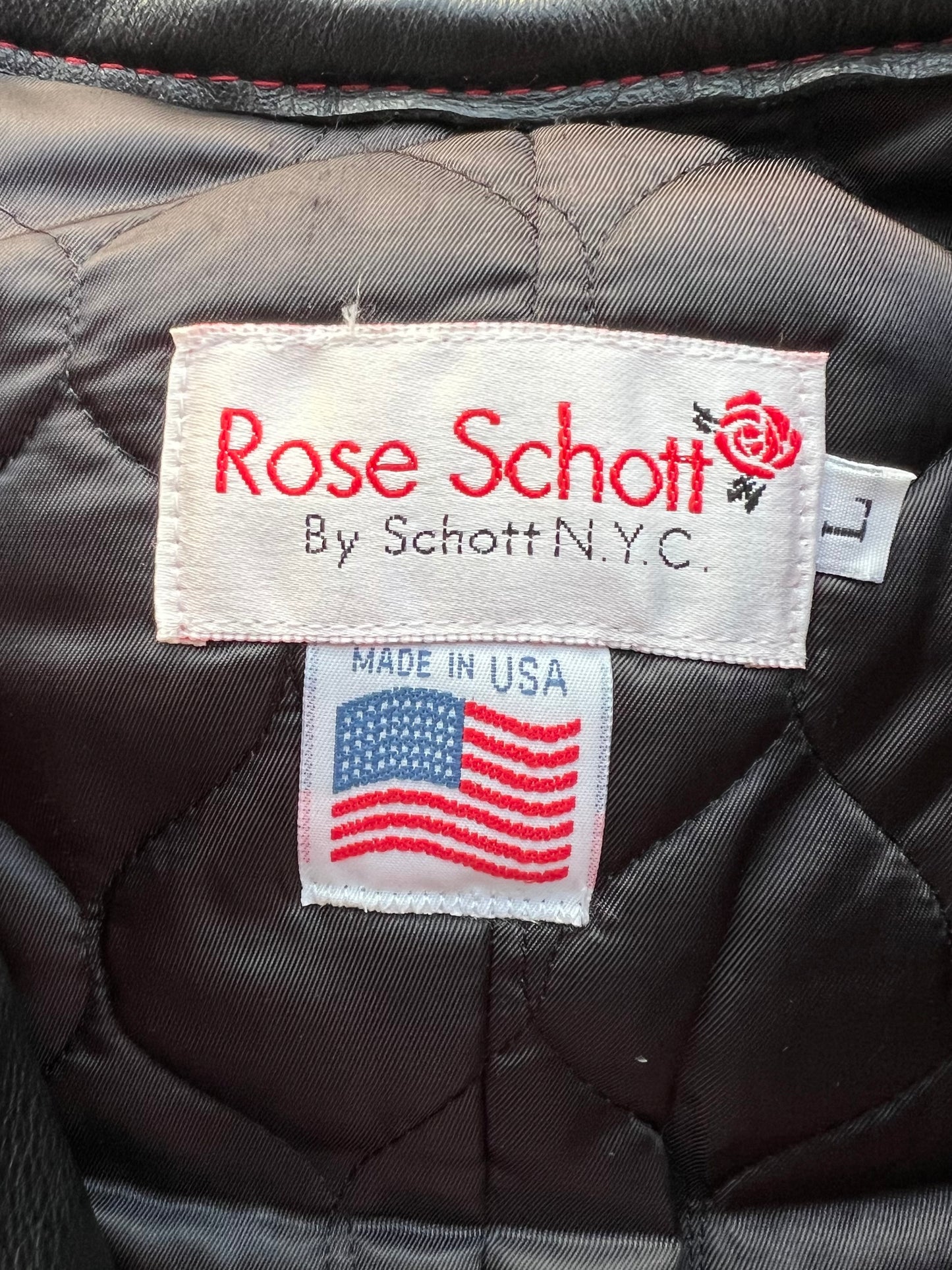 Late-90s/Early-2000s Rose Schott Leather Jacket (Women’s L) (New With Tags)