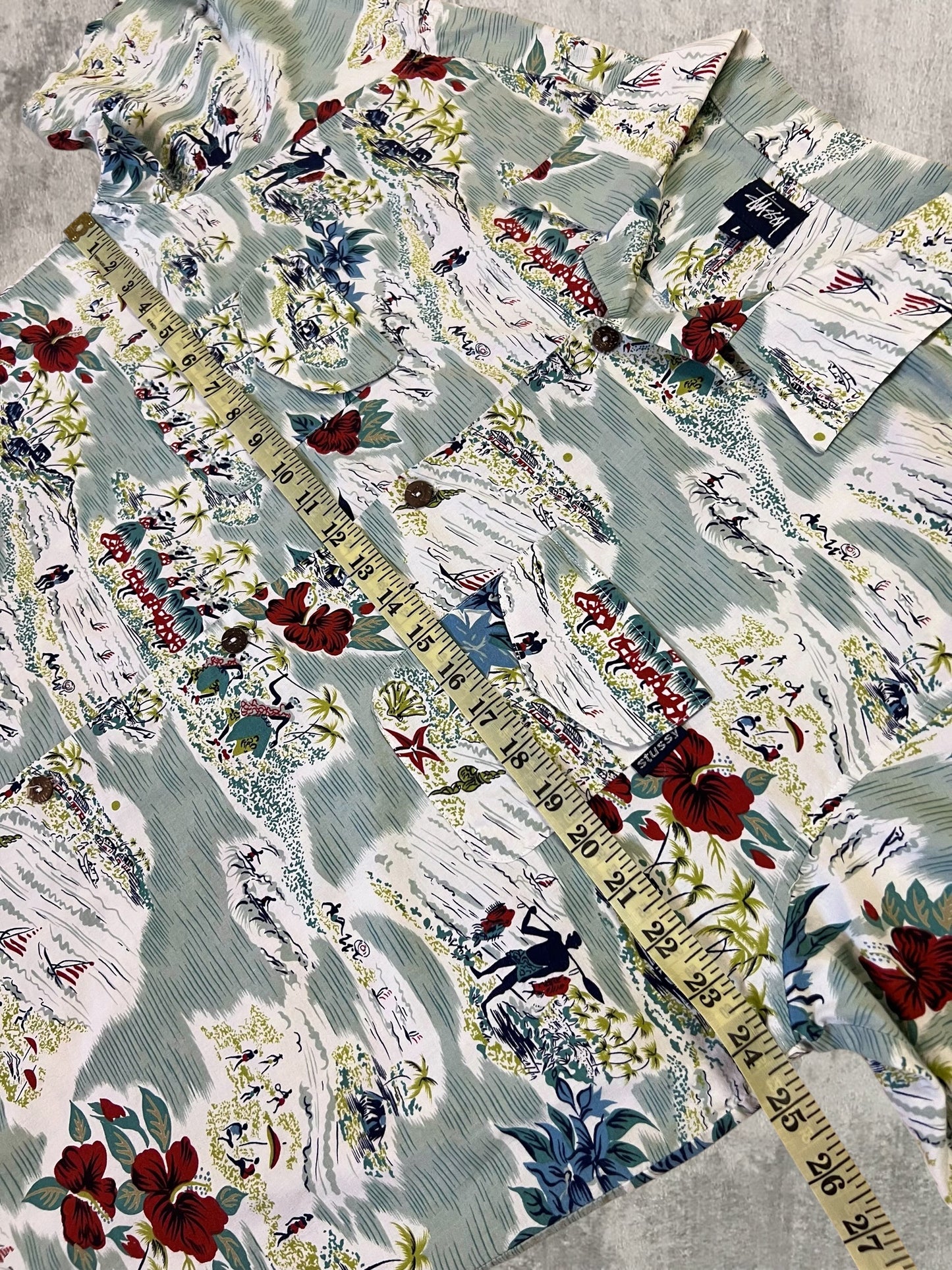 ‘90s Stüssy Hawaiian Shirt (XL)