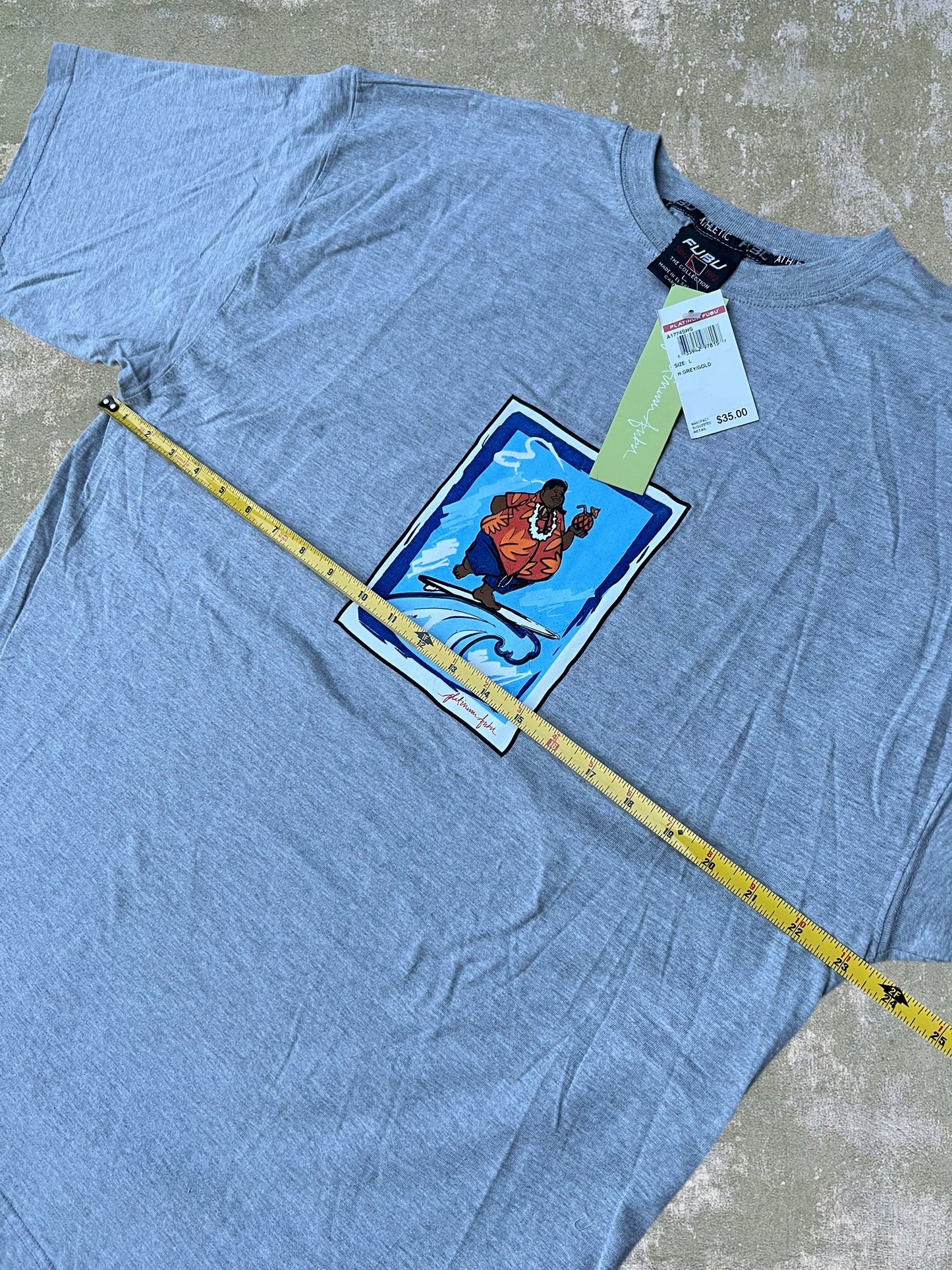 Early-2000s Platinum FUBU Surf Tee (L) (New With Tags)