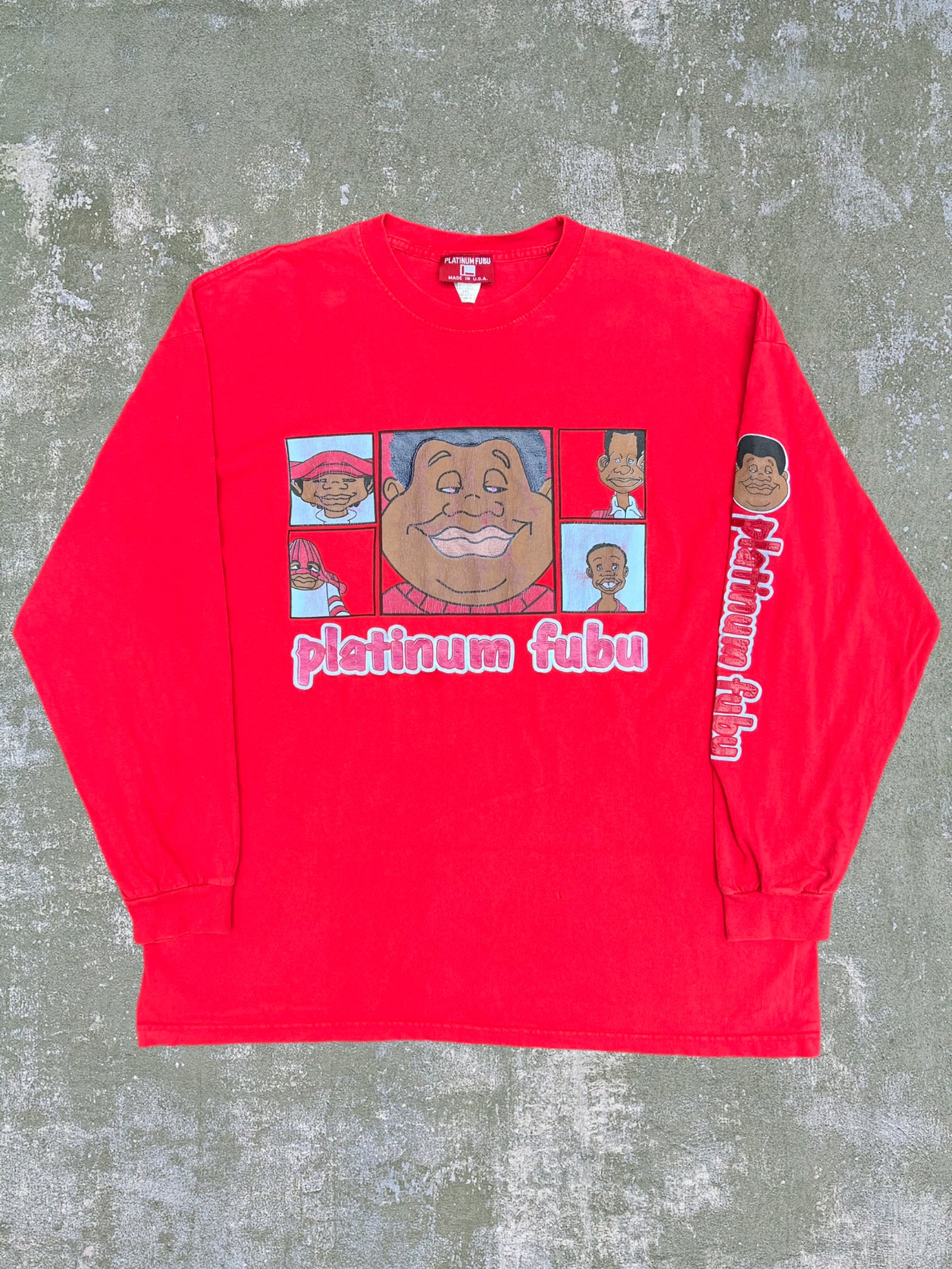 ‘90s/Early-2000s Platinum FUBU Fat Albert Long Sleeve Tee (XXL)